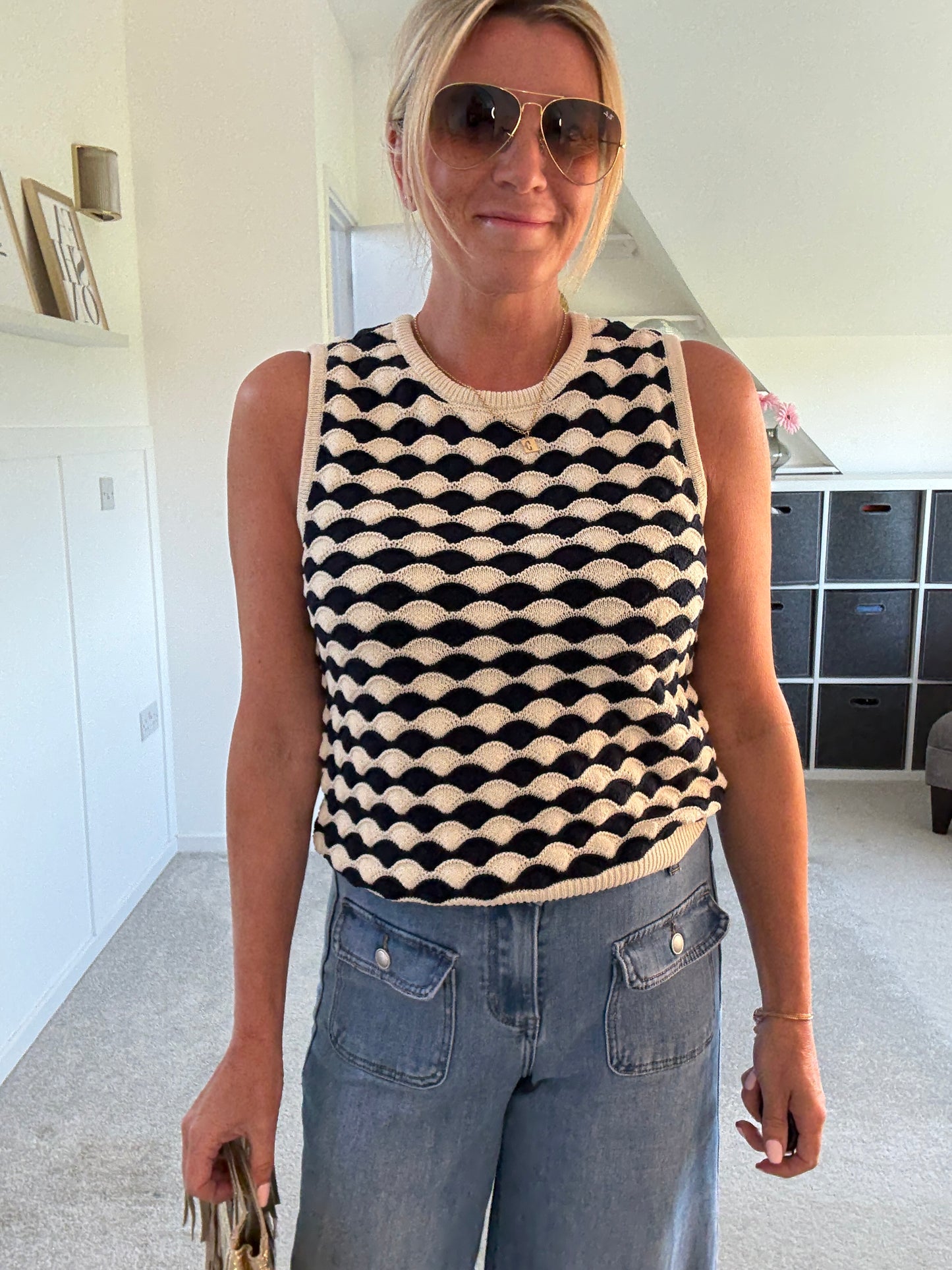 Carry Stone/Green Tank Top