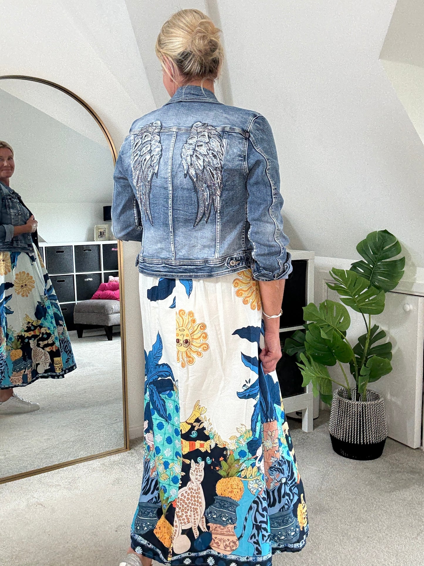 Melly & Co Angel Wing Denim Jacket