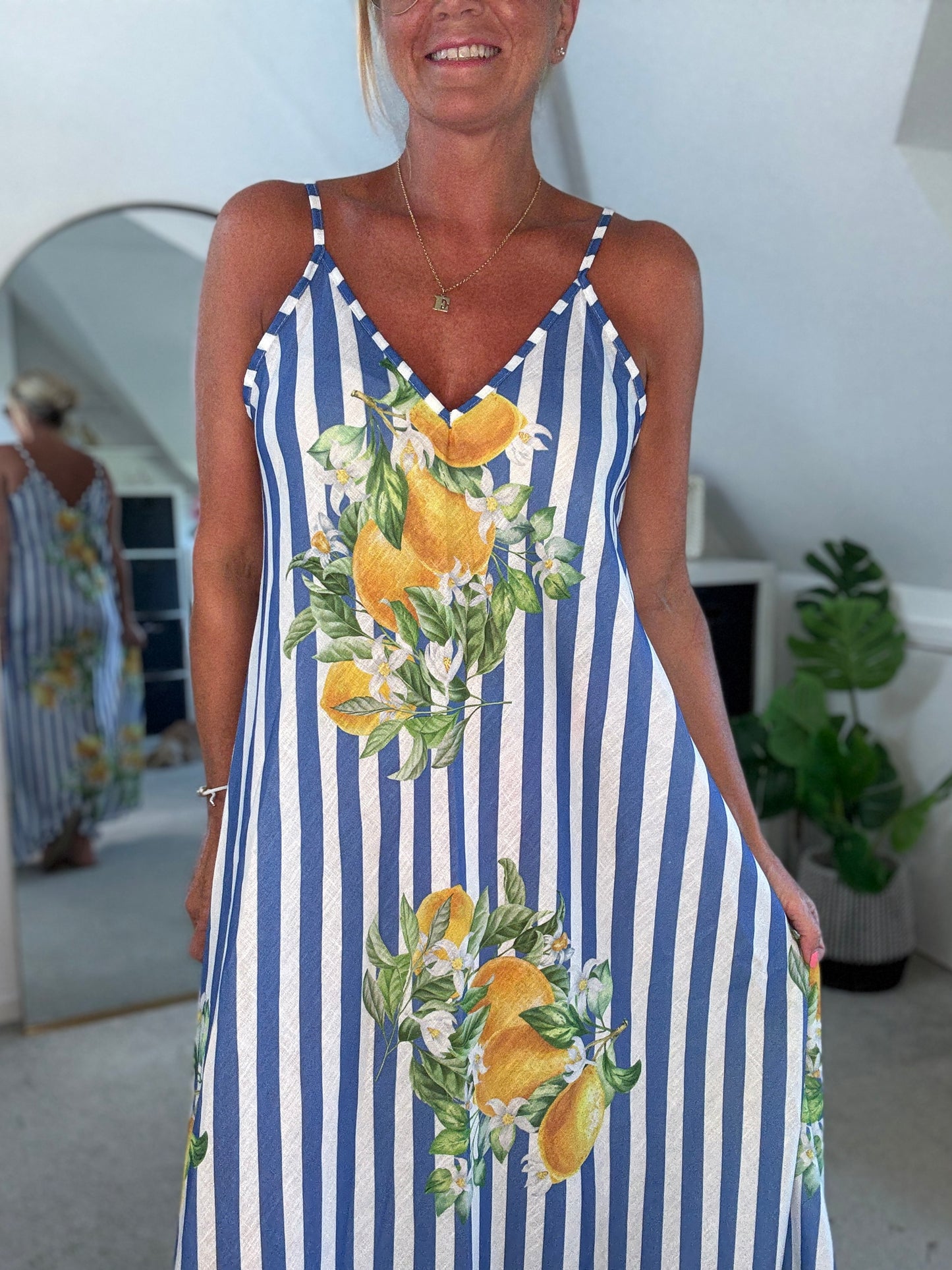 Lobster Print Floaty Maxi Dress