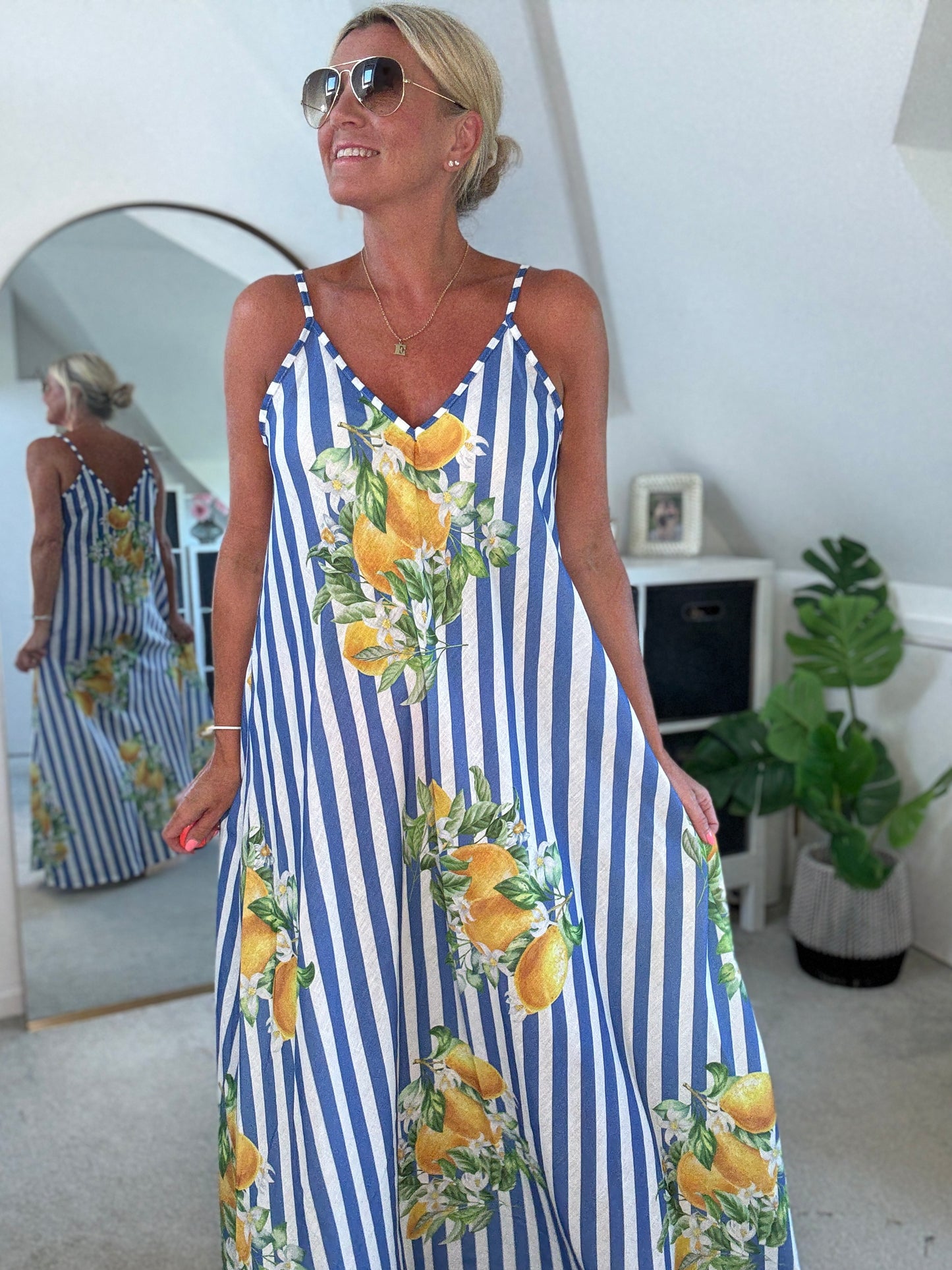 Lobster Print Floaty Maxi Dress