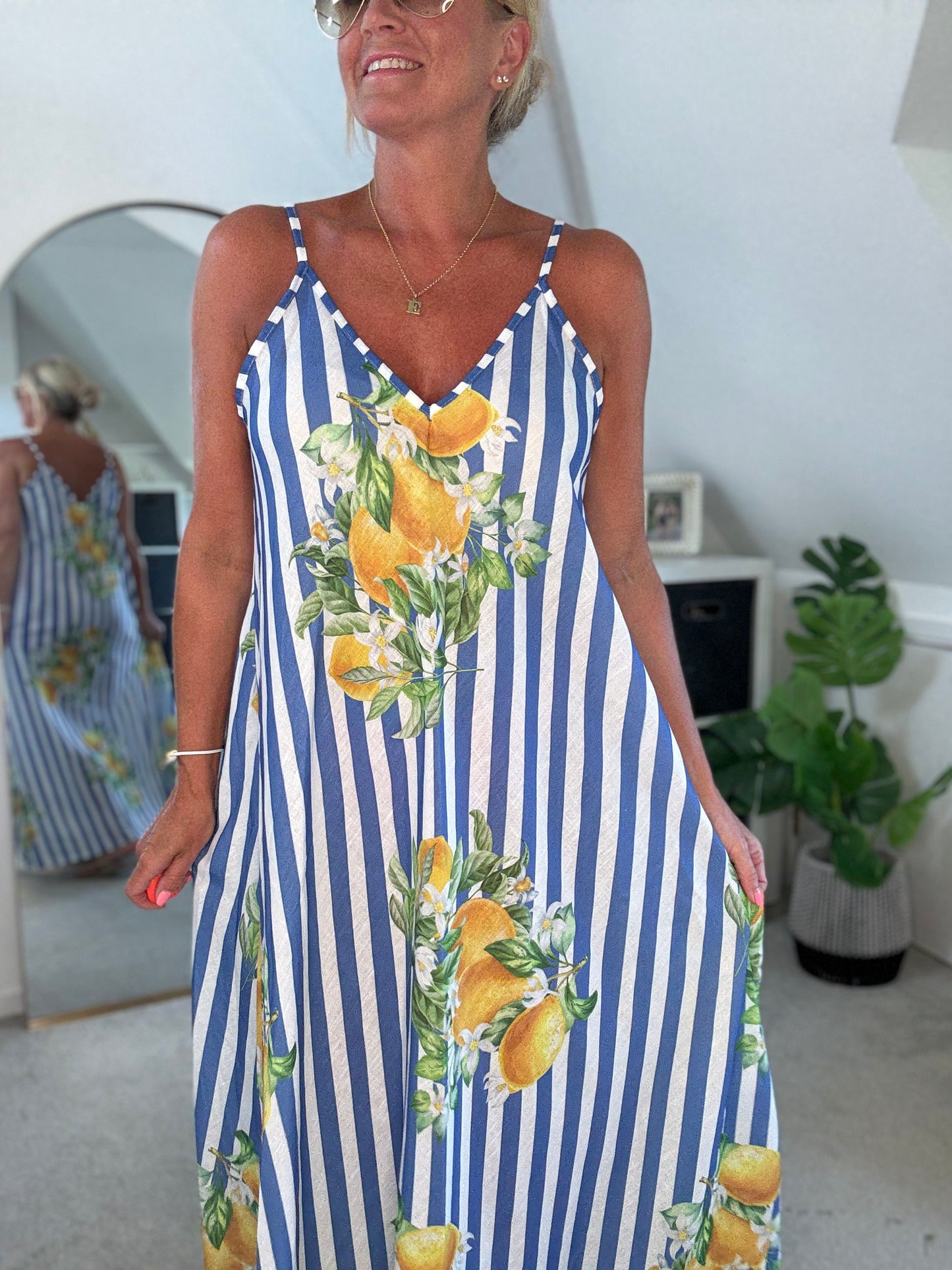 Lobster Print Floaty Maxi Dress