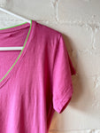 Pink/Green Contrast Edge T Shirt