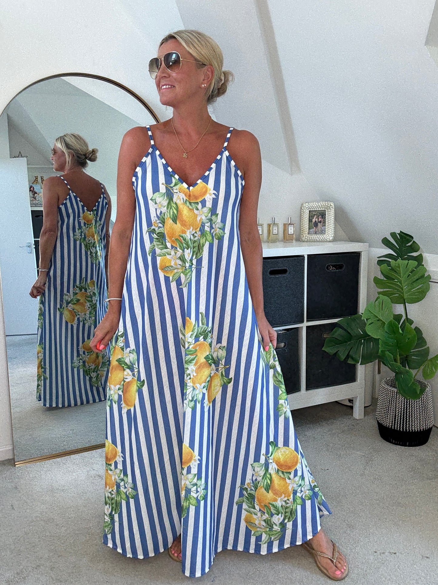 Lobster Print Floaty Maxi Dress