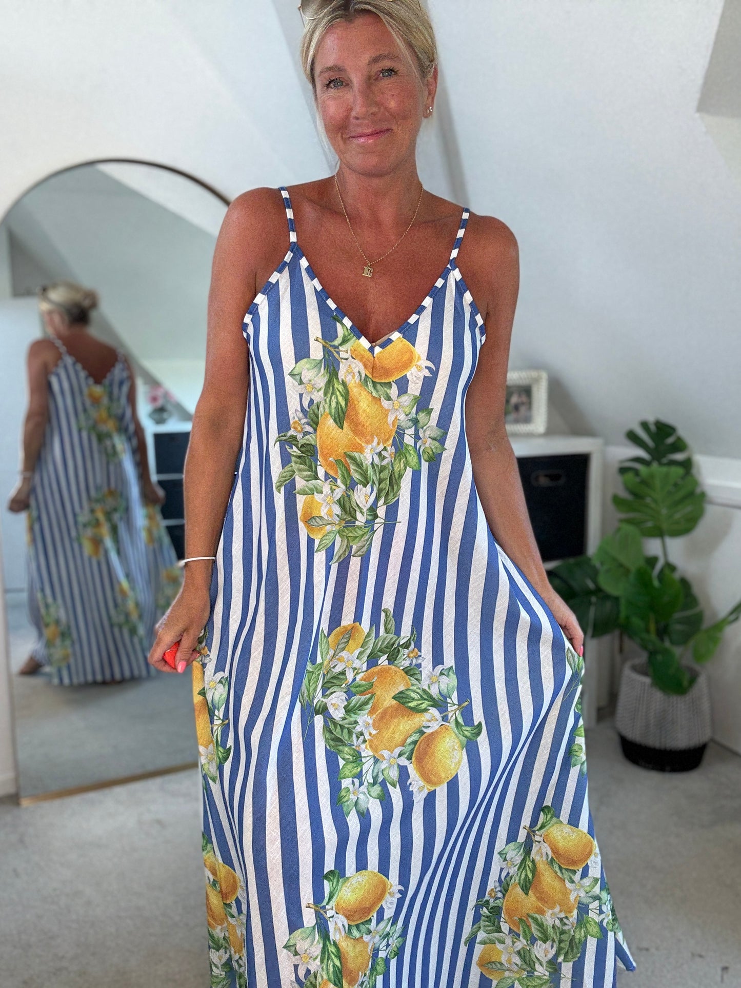 Lobster Print Floaty Maxi Dress