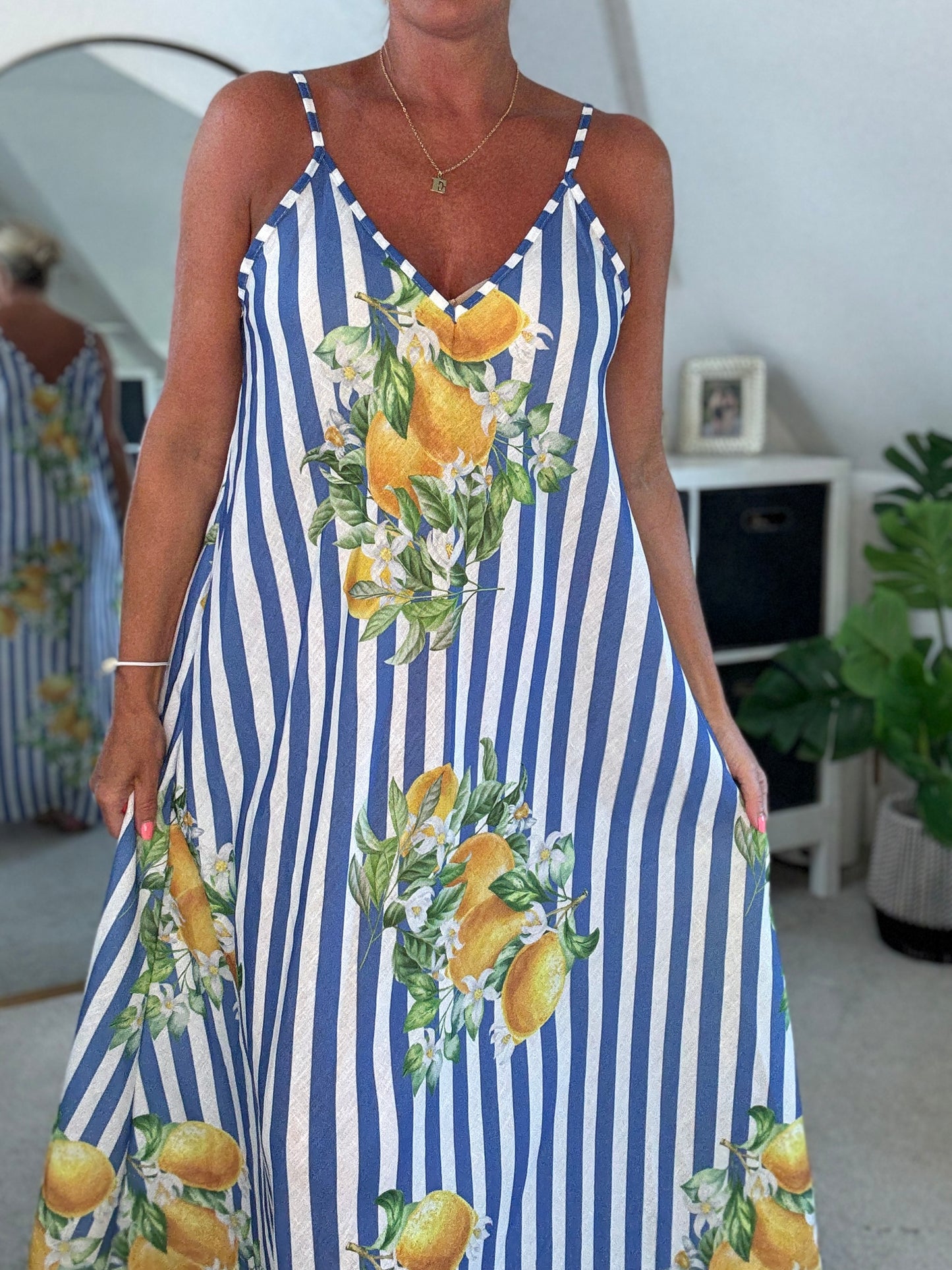 Lobster Print Floaty Maxi Dress