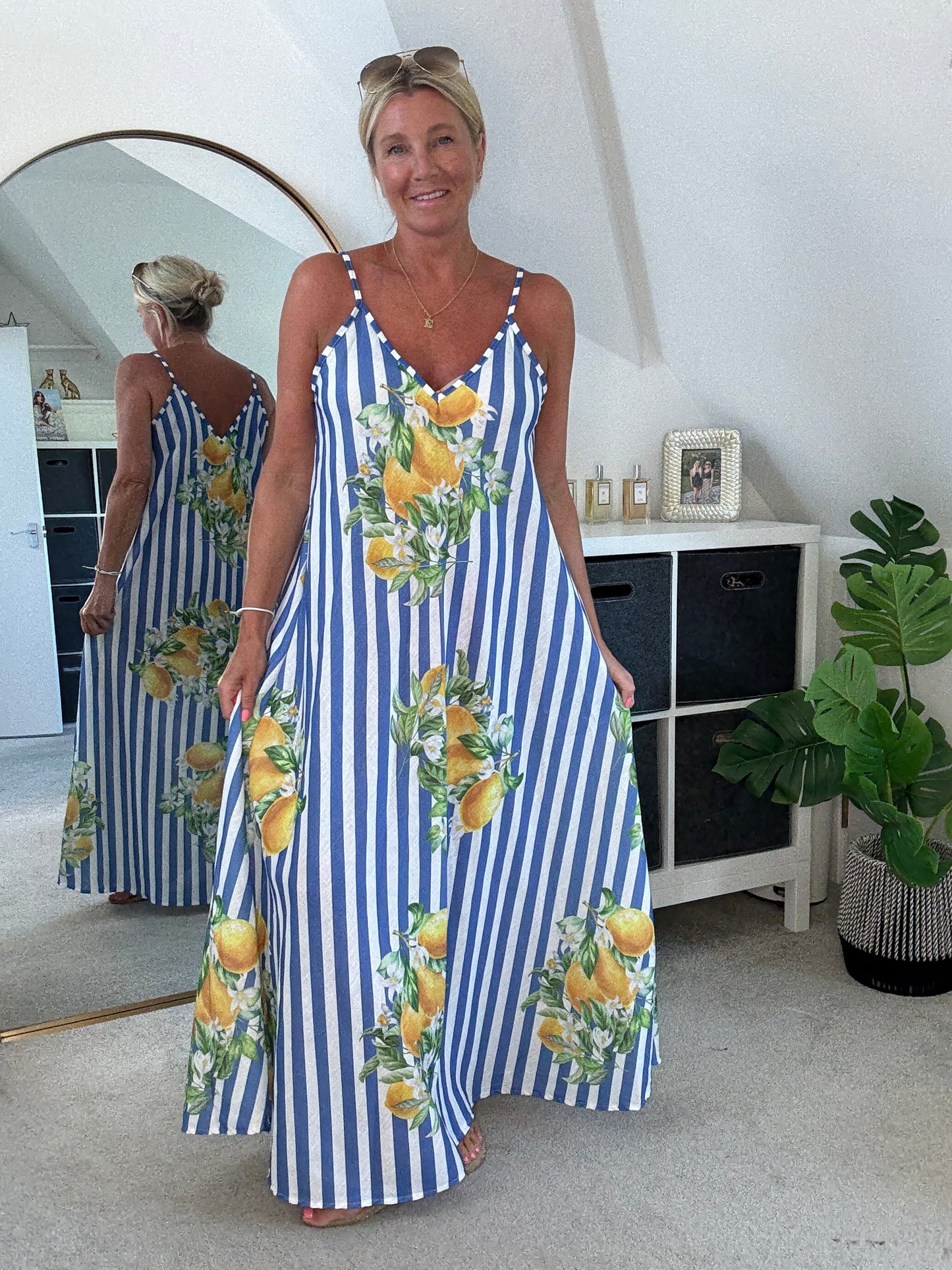 Lobster Print Floaty Maxi Dress