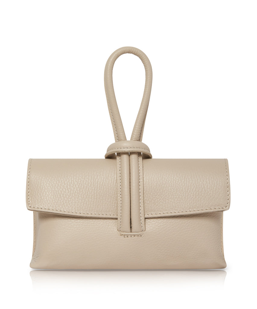 Dark Tan Loop Clutch/Cross Body Bag