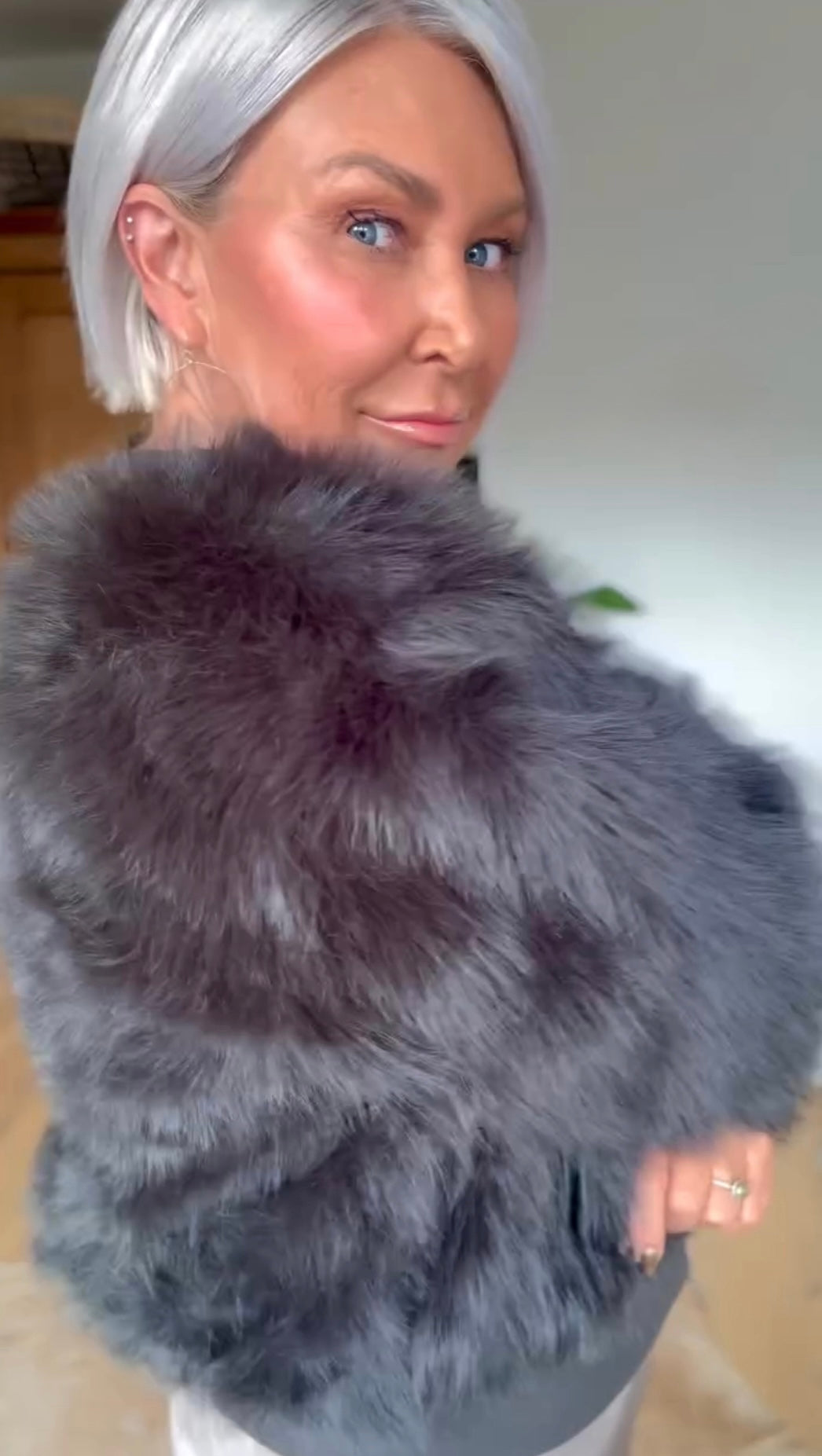Manny Phantom Faux Fur Bomber Jacket