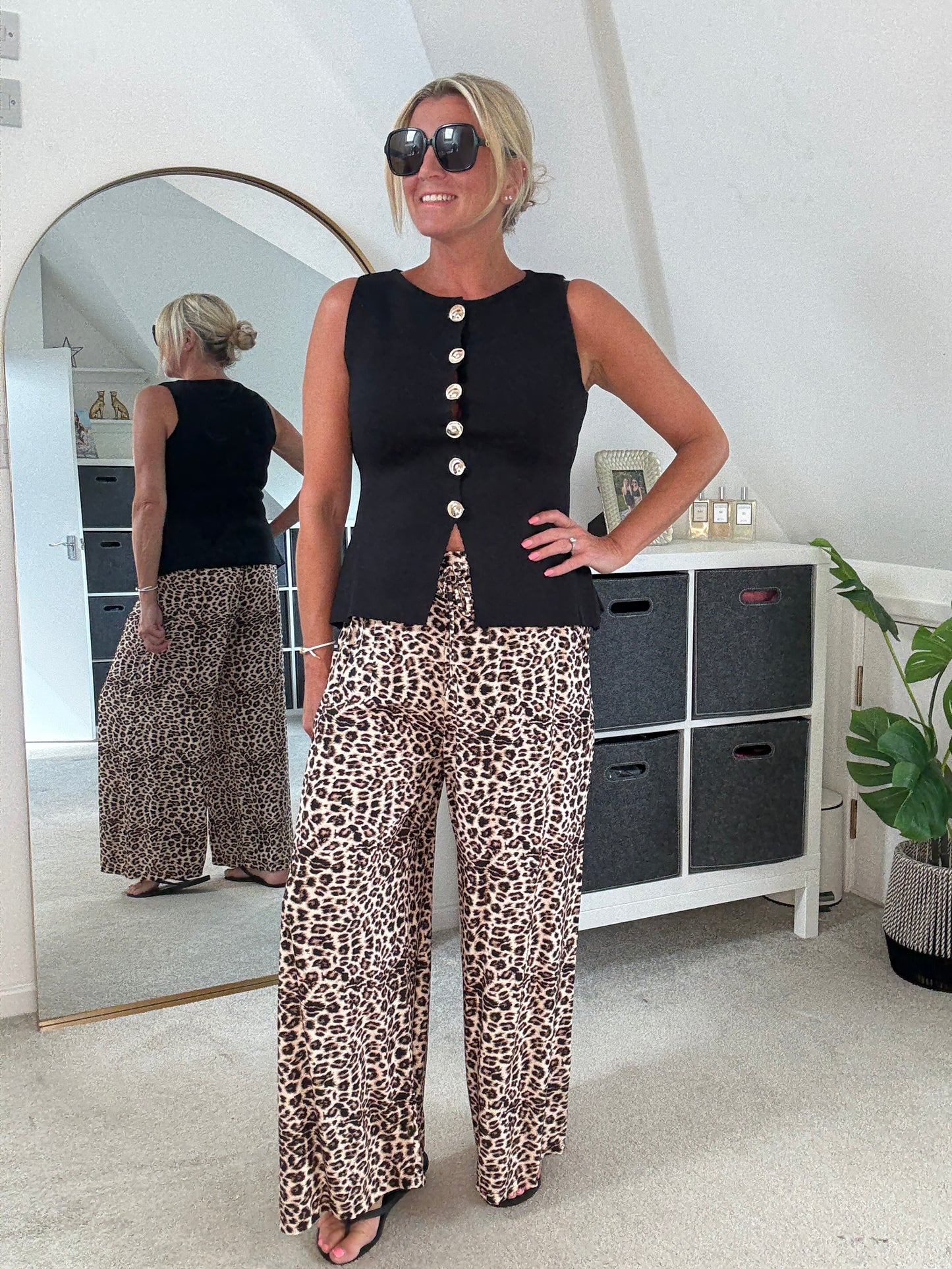Black Waistcoat with Gold Buttons