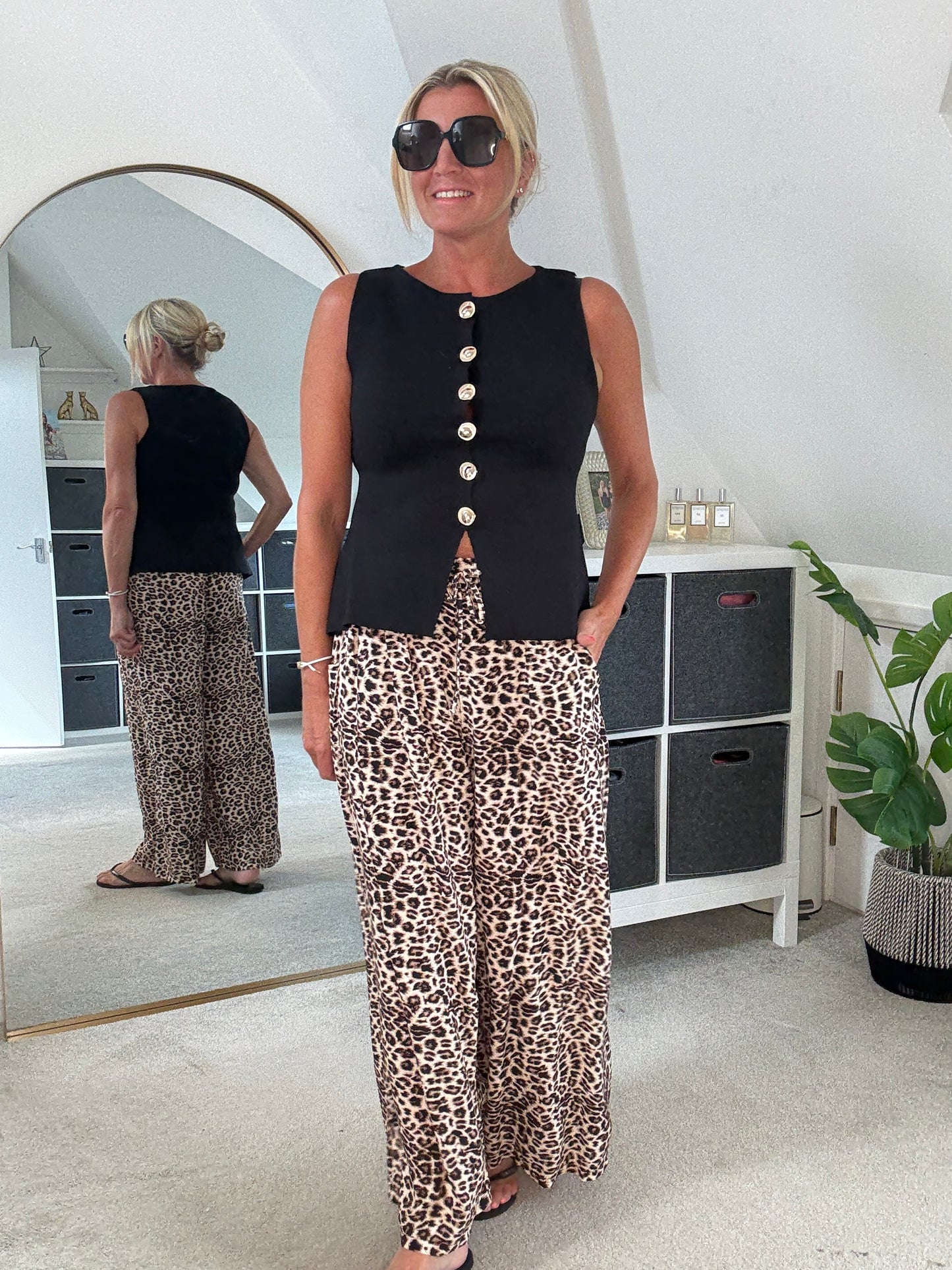 Black Waistcoat with Gold Buttons