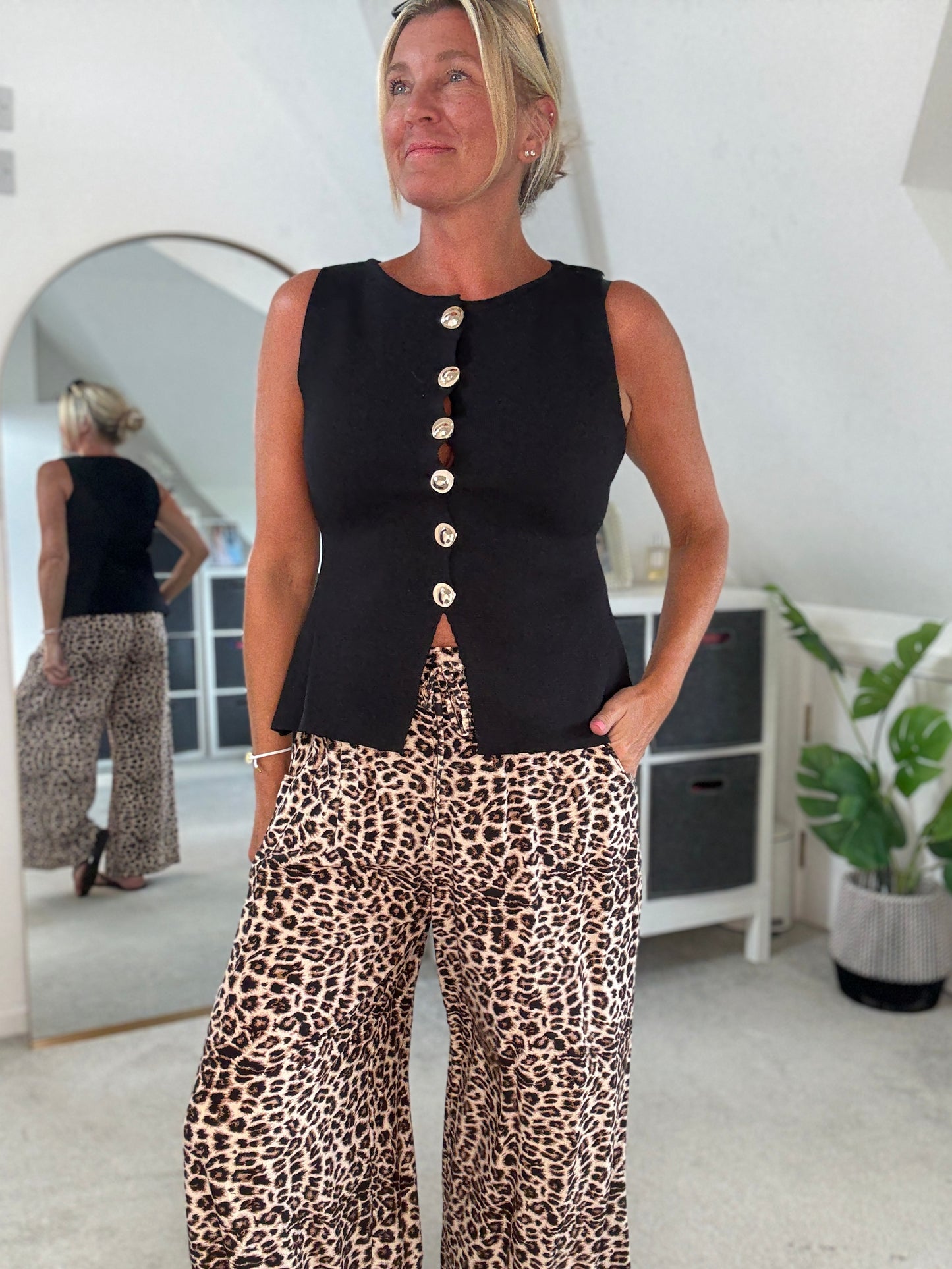 Chocolate Waistcoat with Gold Buttons