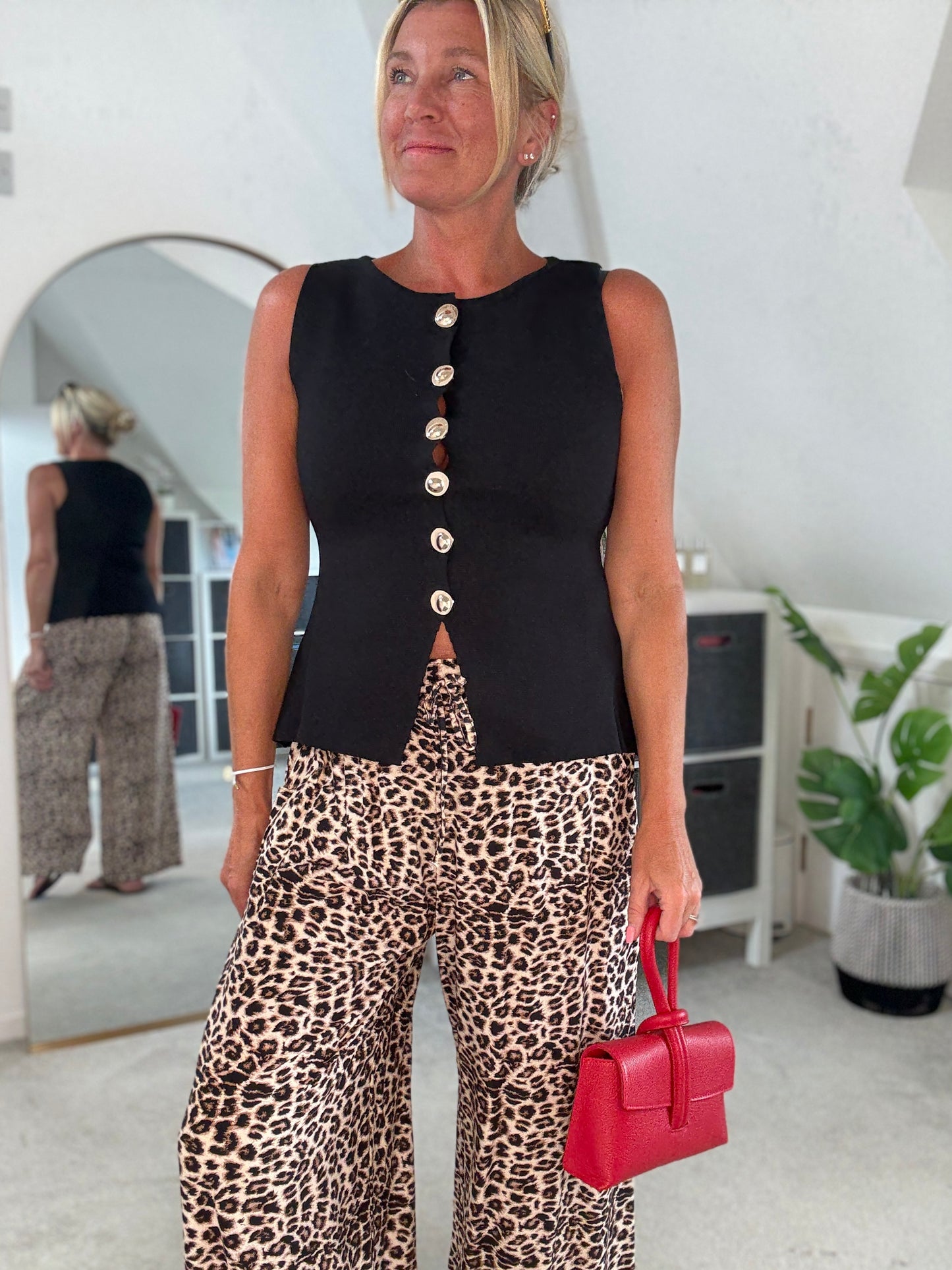 Black Waistcoat with Gold Buttons