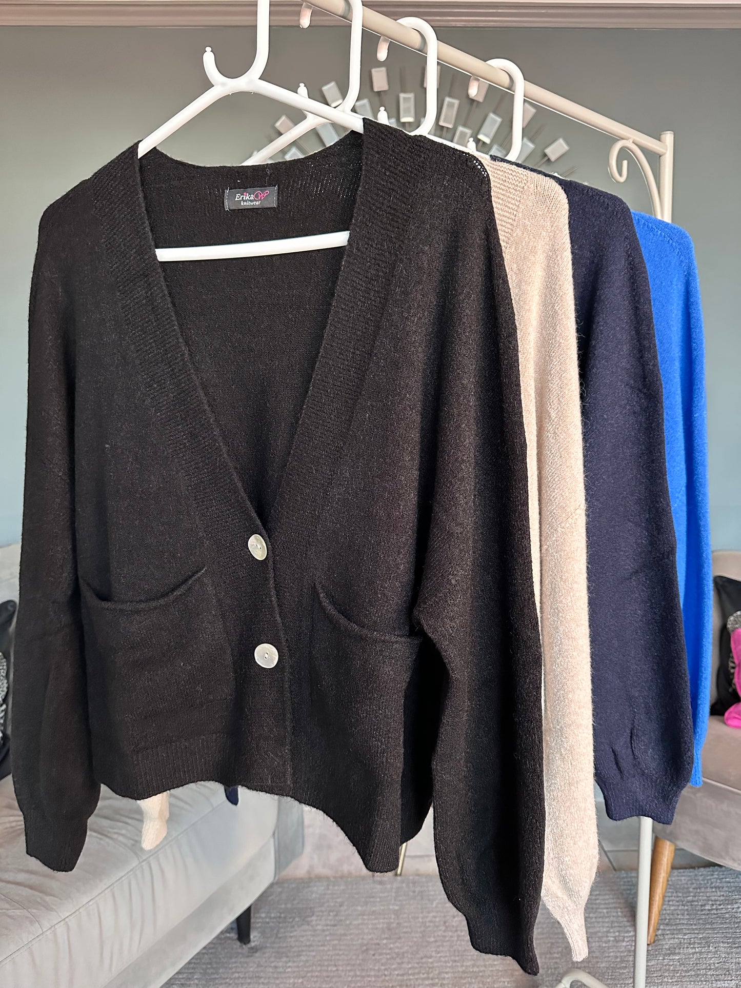 Black 2 Button Cardigan