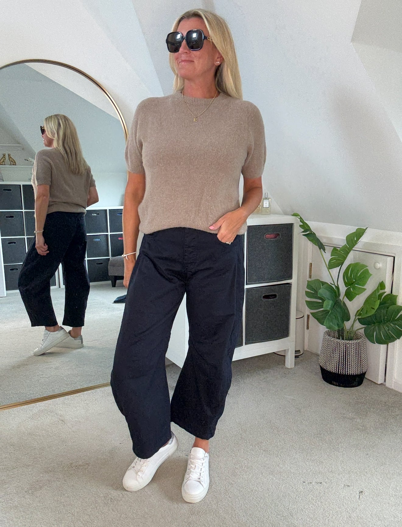 Mocha Fluffy S/S Jumper