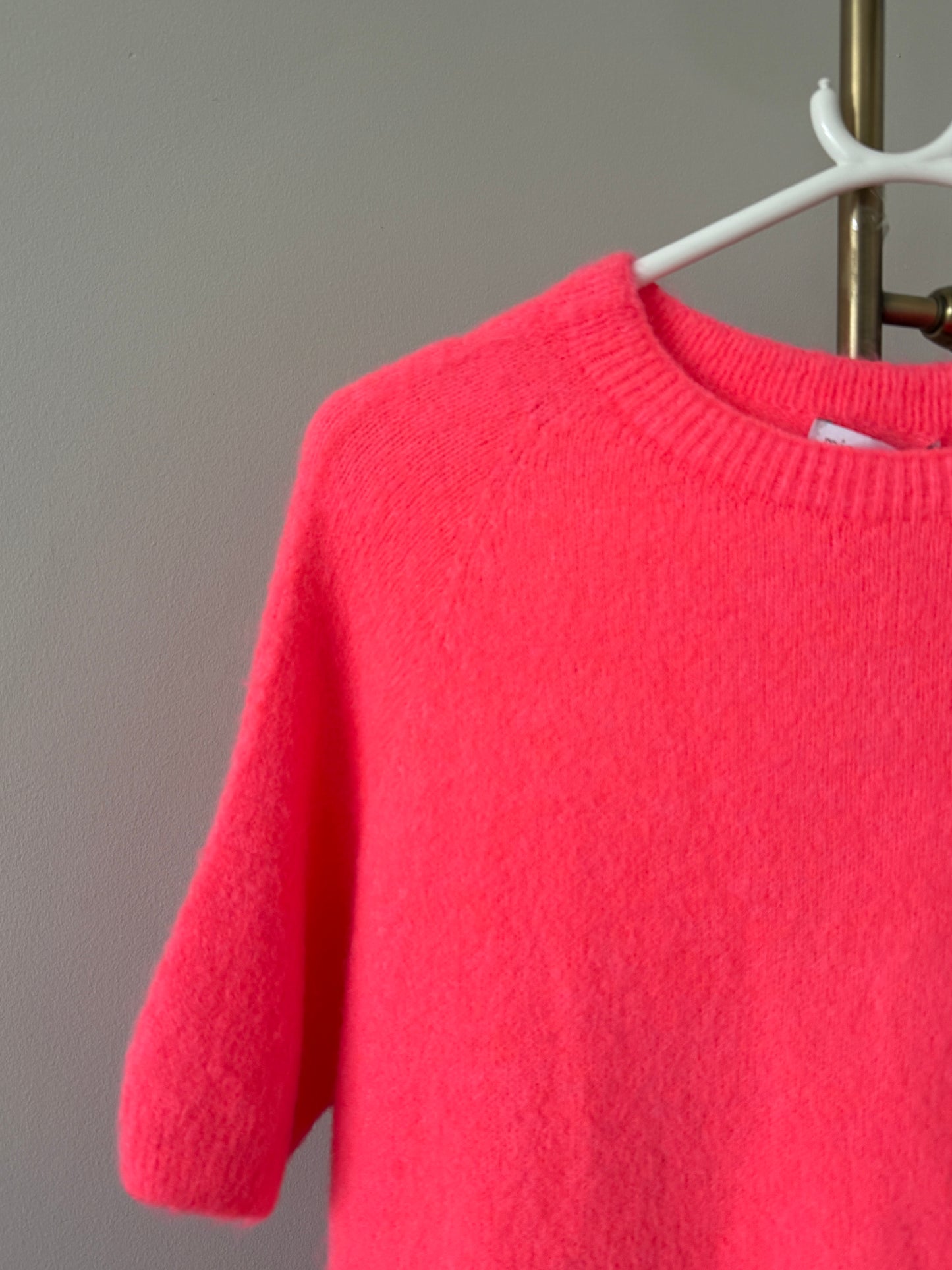 Mocha Fluffy S/S Jumper