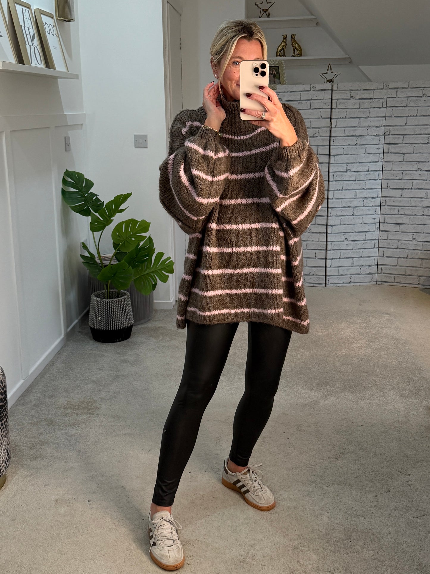 Pleather Leggings | Black & Brown