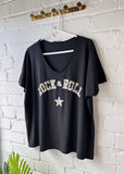 White/Blue Rock & Roll T Shirt