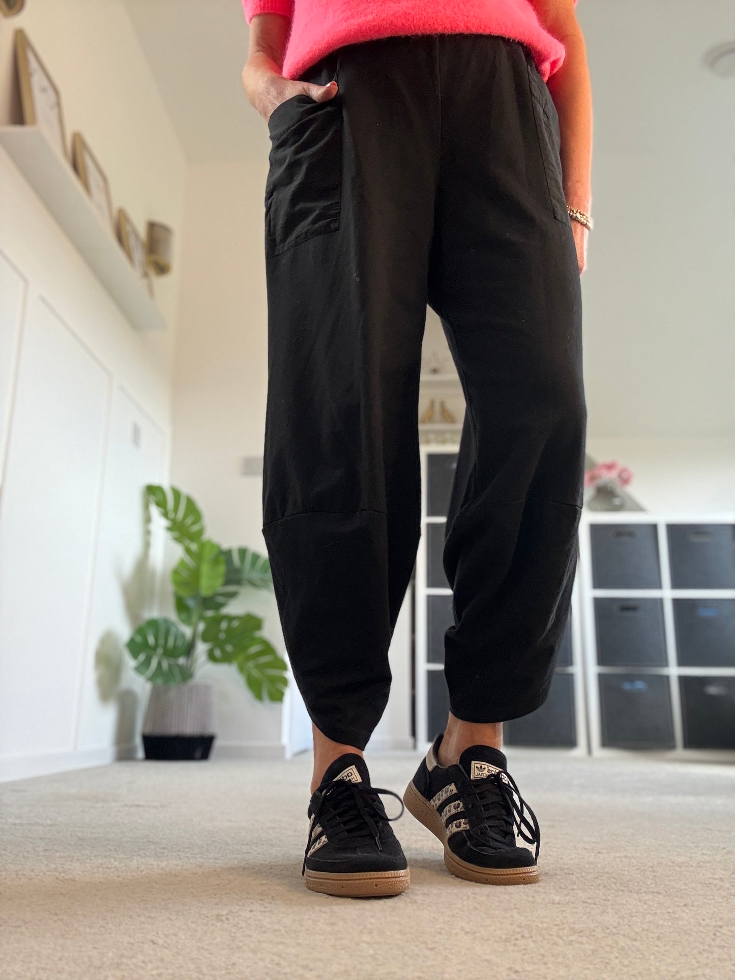 Chocolate Slim Barrel Cargo Joggers