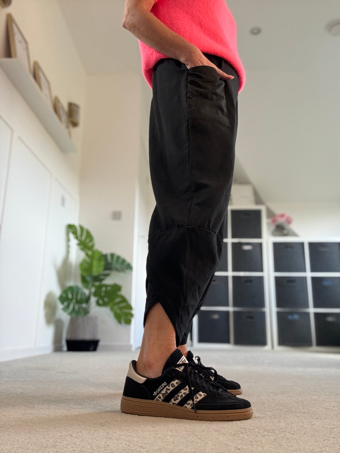 Khaki Leopard Slim Barrel Cargo Joggers