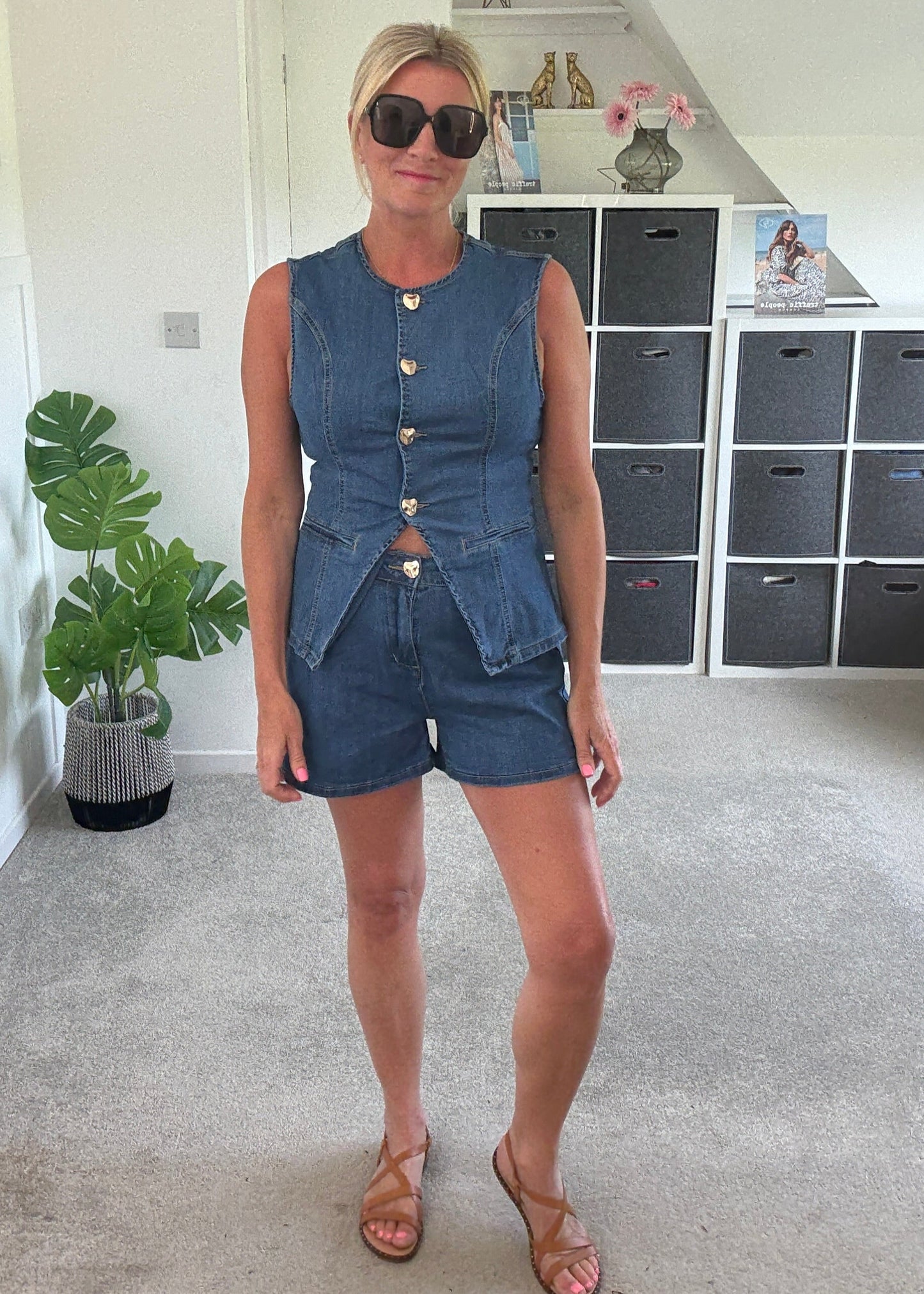 Denim Shorts Co Ord