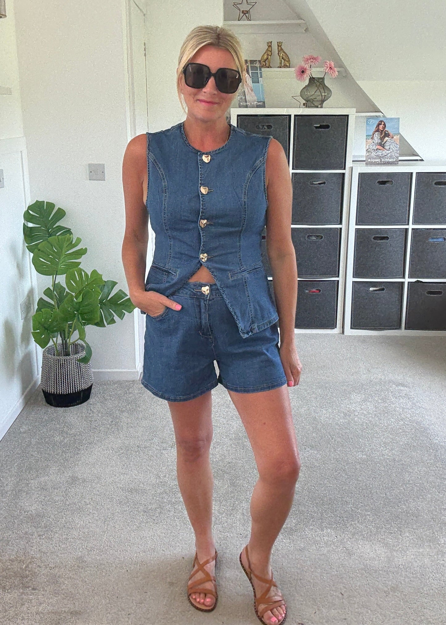 Denim Shorts Co Ord