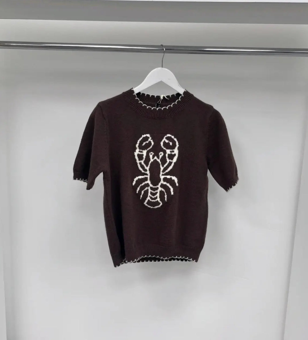 Lobster Short Sleeve Scallop Edge Jumper
