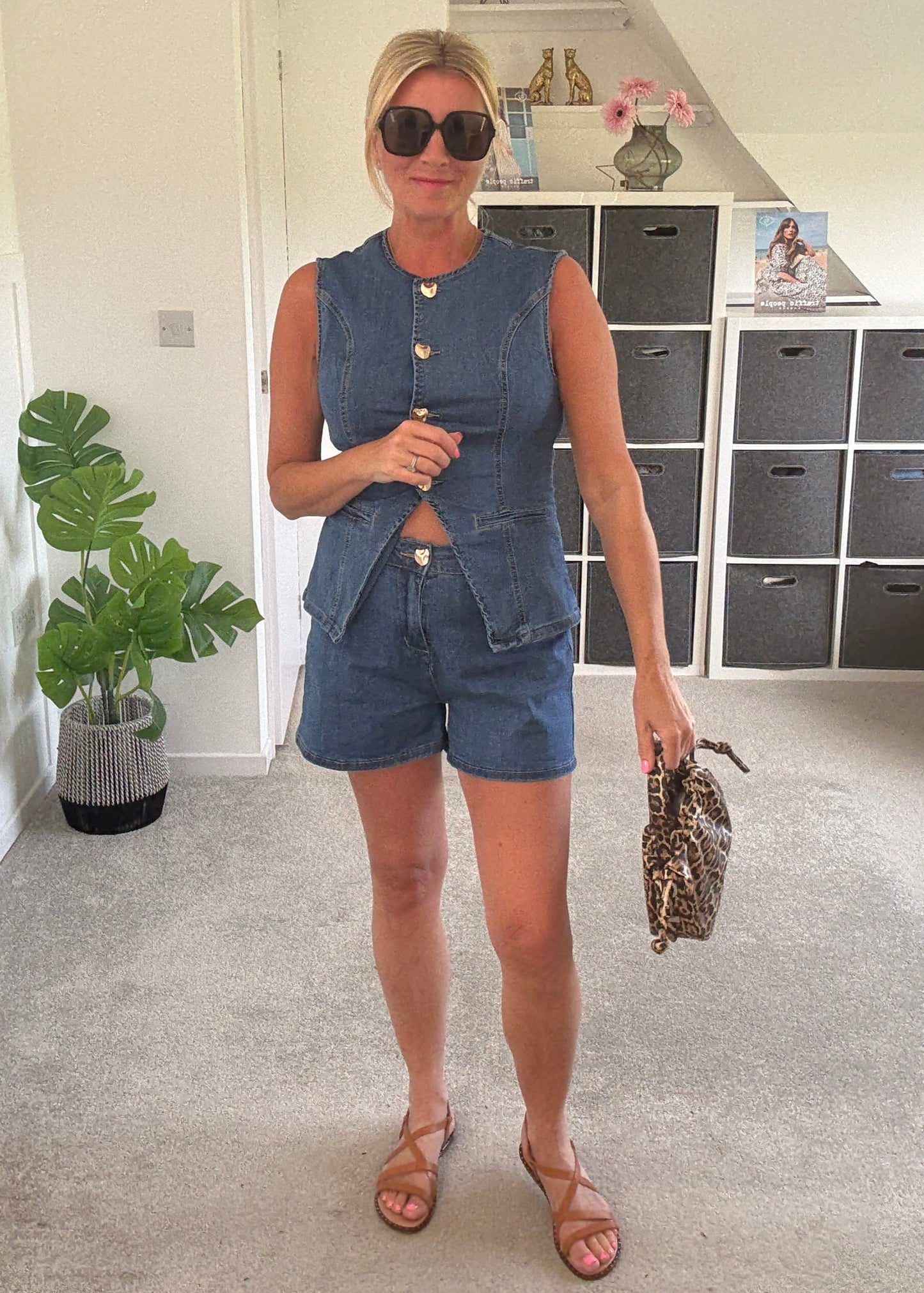 Denim Shorts Co Ord