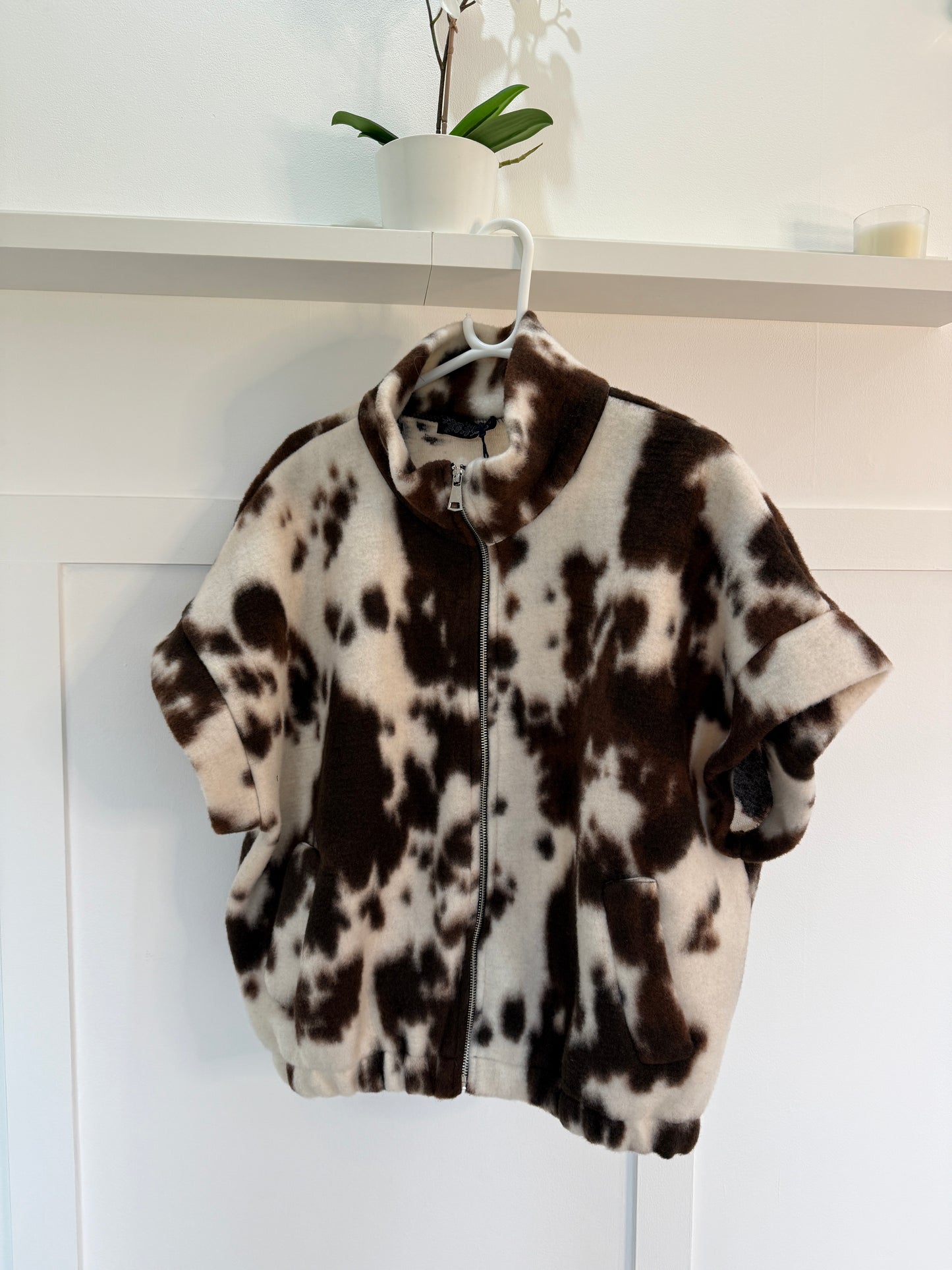 Cow Print Gilet