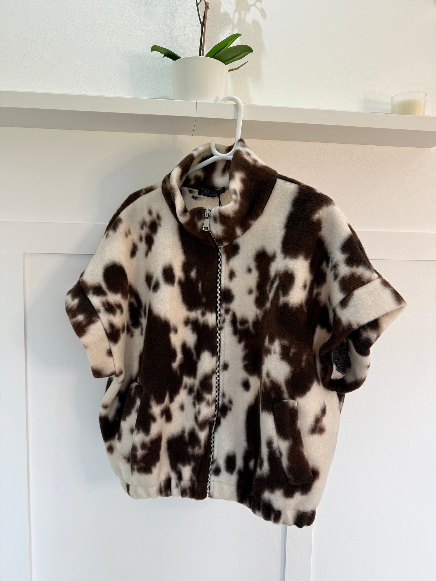 Cow Print Gilet