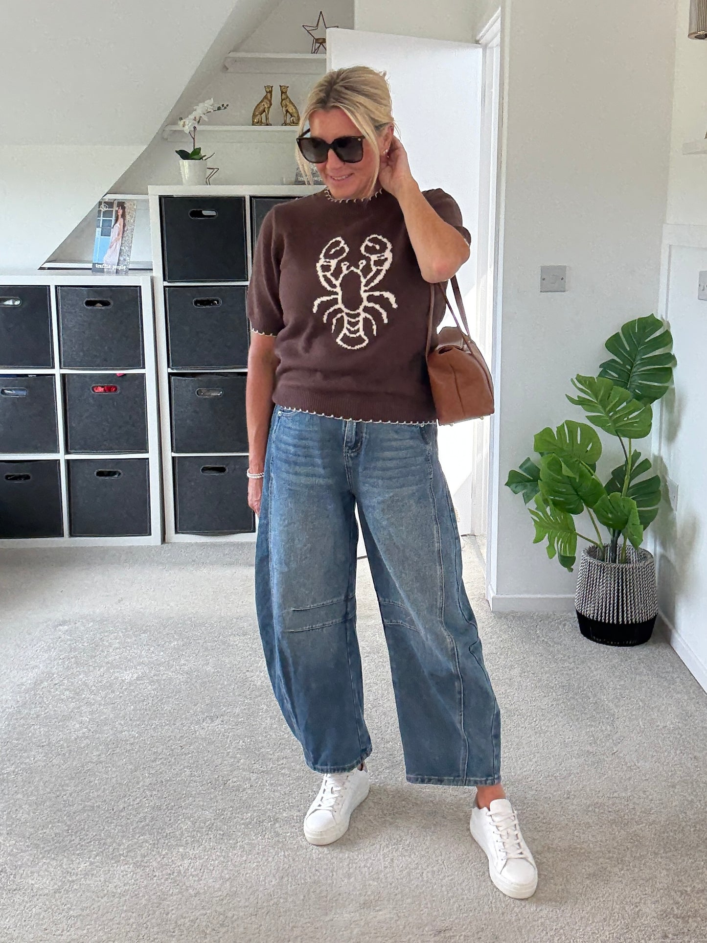 Lobster Short Sleeve Scallop Edge Jumper