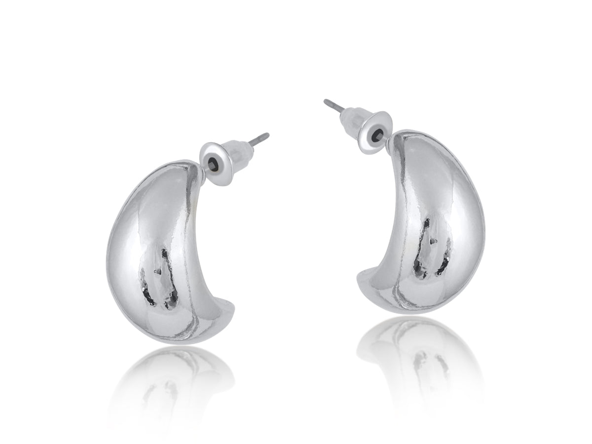 Gold Organic Shape Petal Earrings