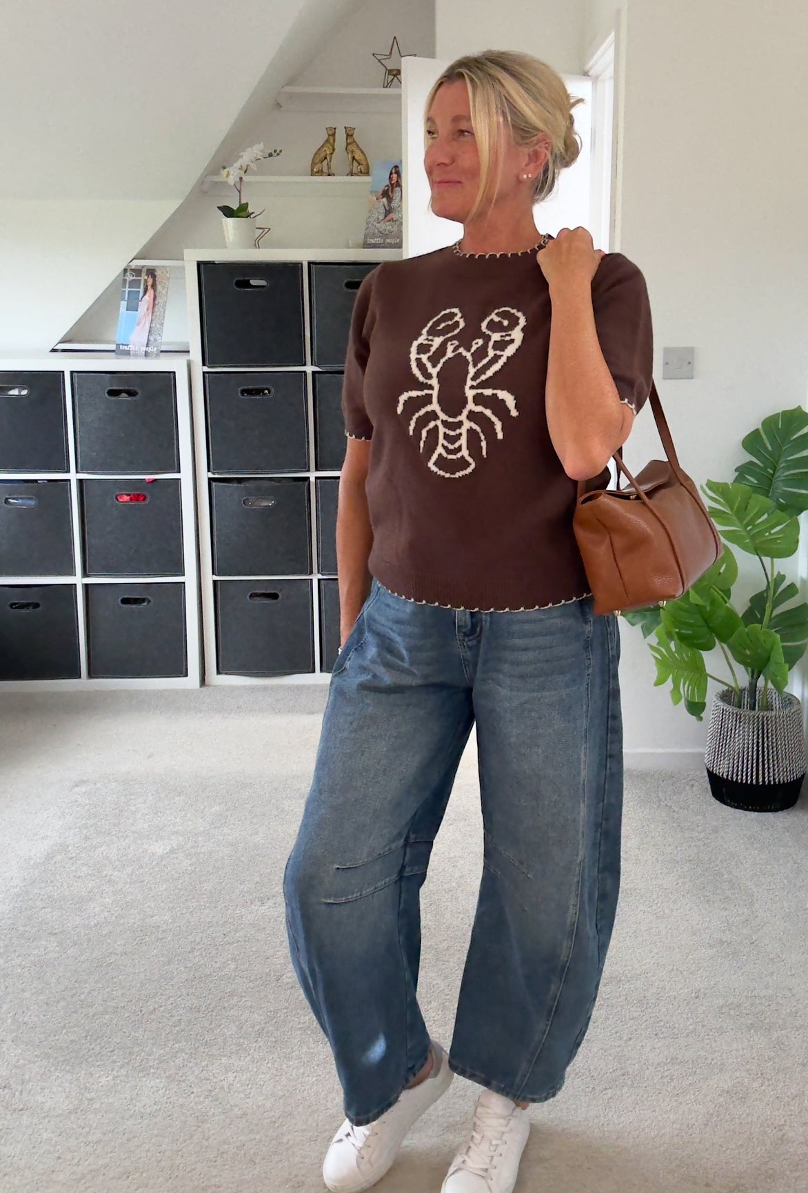 Lobster Short Sleeve Scallop Edge Jumper