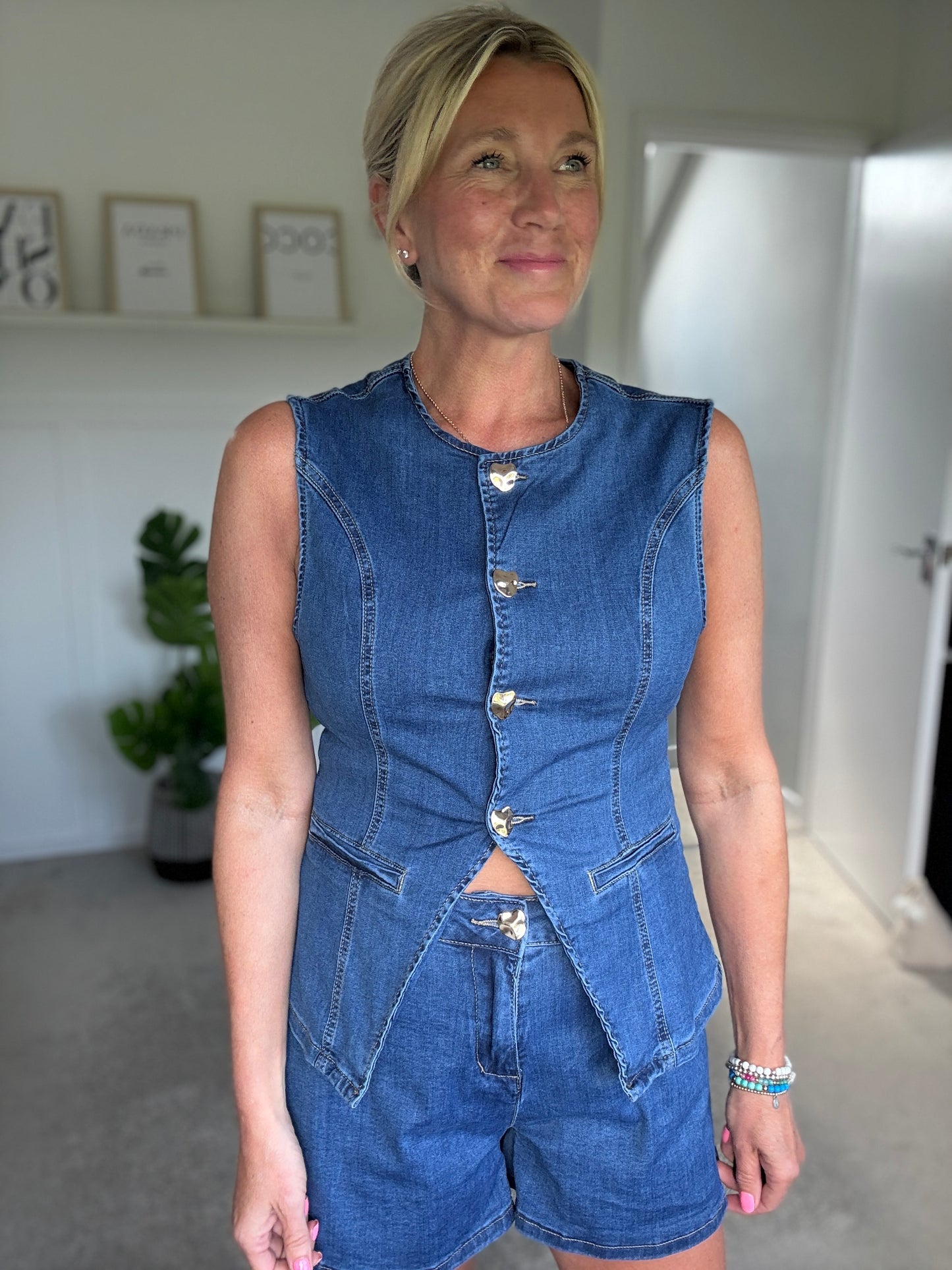 Denim Shorts Co Ord