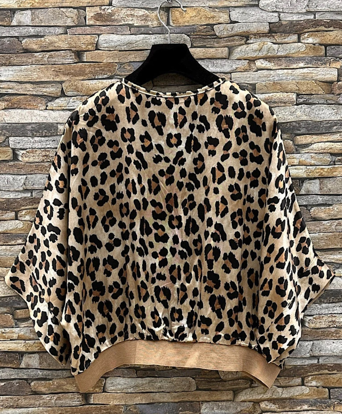 Giletta Khaki Leopard Print Cardi/Jacket