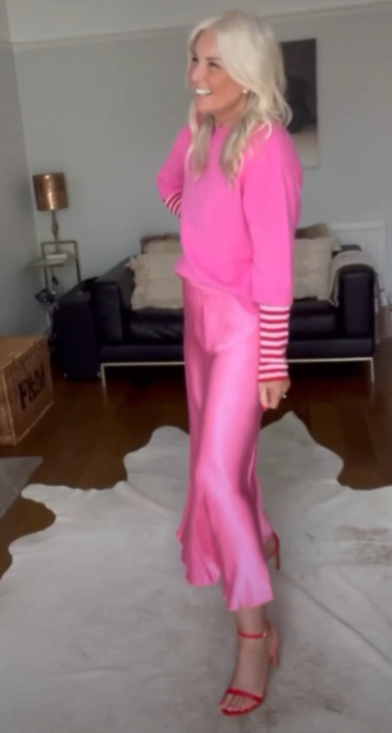 Pink Half Sleeve Jumper