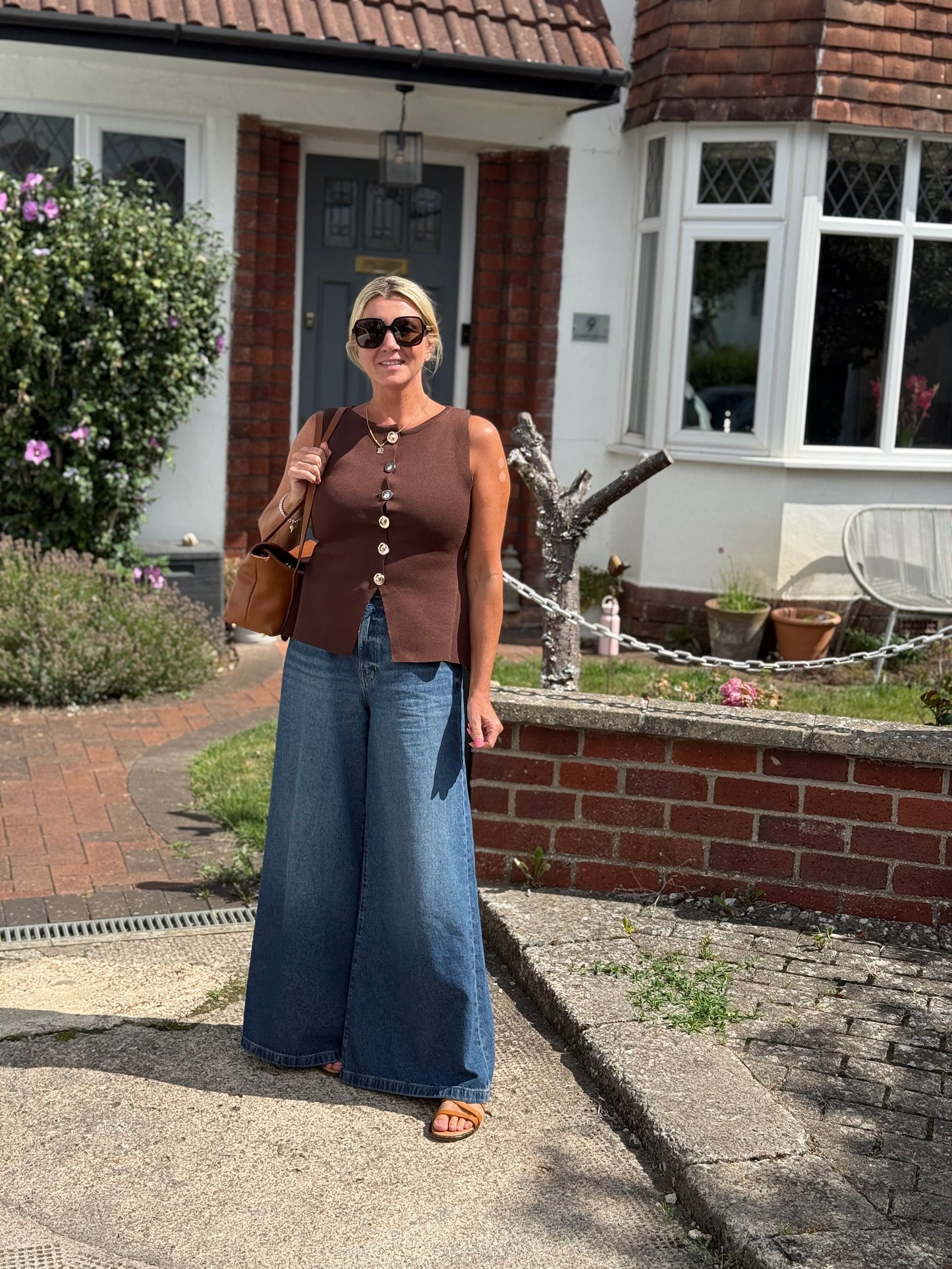 Chocolate Waistcoat with Gold Buttons