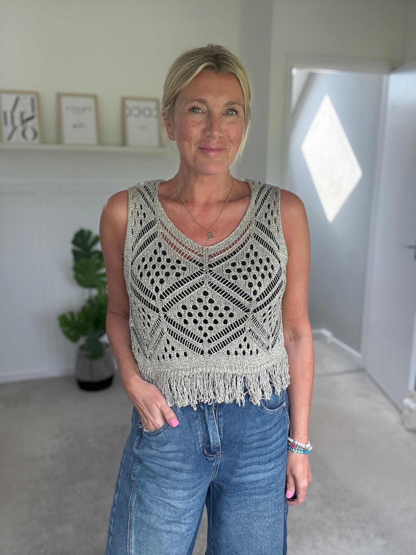 Black Crochet Bella Top