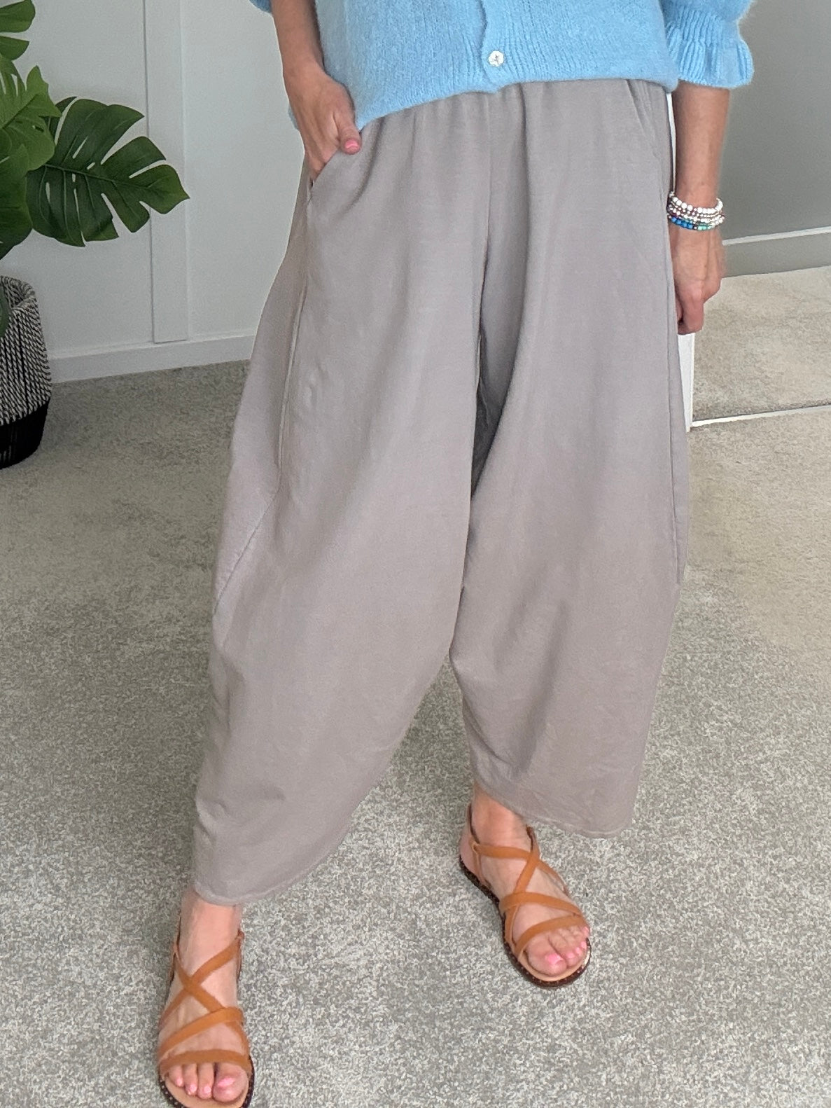 Sand Relaxed Fit Barrel Joggers