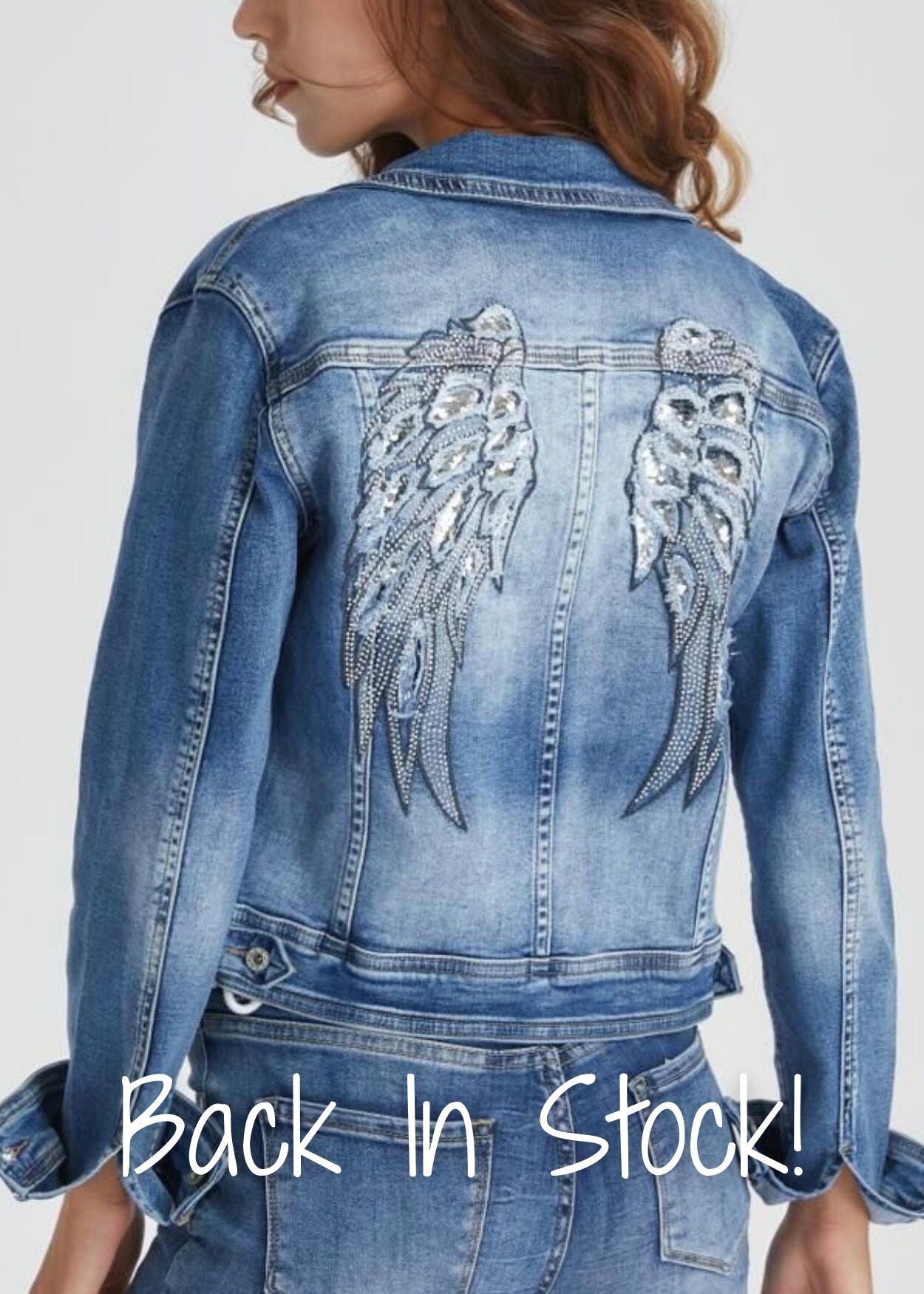 Melly & Co Angel Wing Denim Jacket