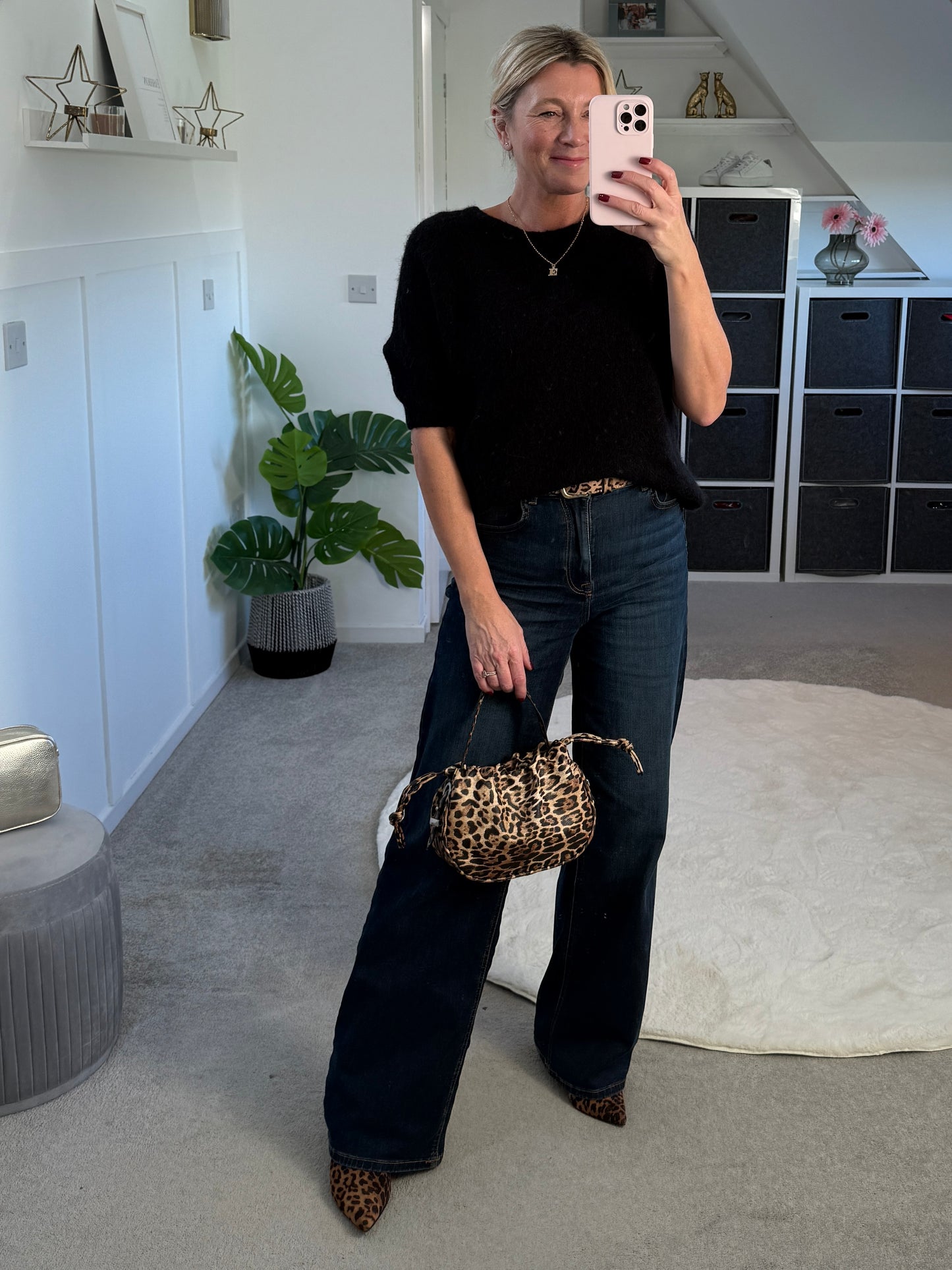 Mocha Fluffy S/S Jumper