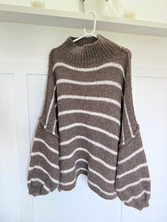 Mocha/Oatmeal Slouchy Jumper