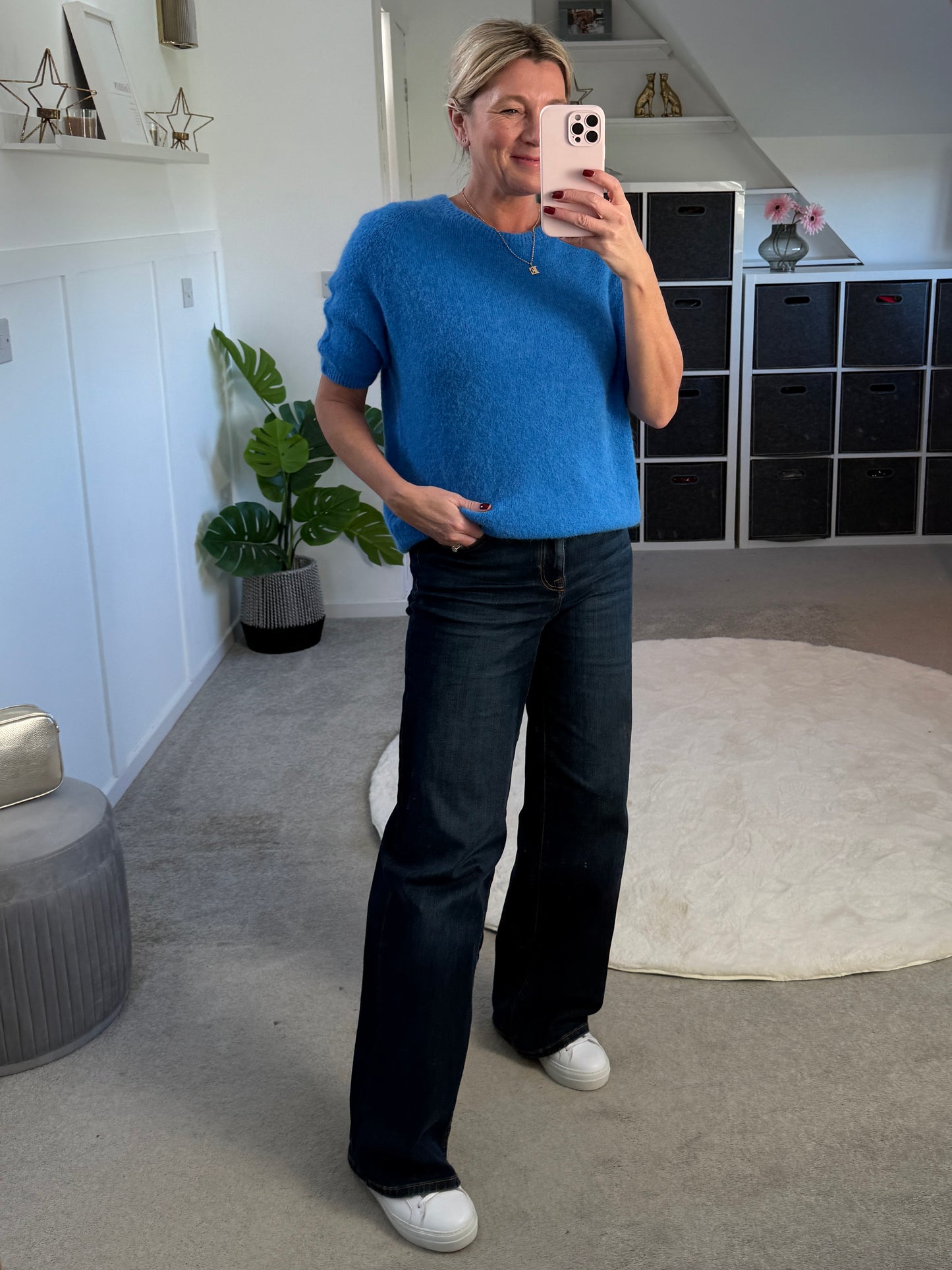 Cobalt Fluffy S/S Jumper