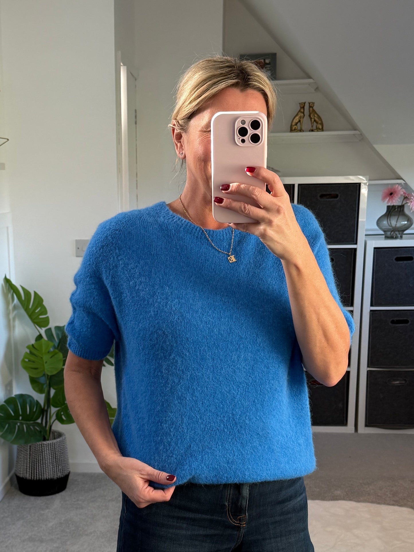 Cobalt Fluffy S/S Jumper