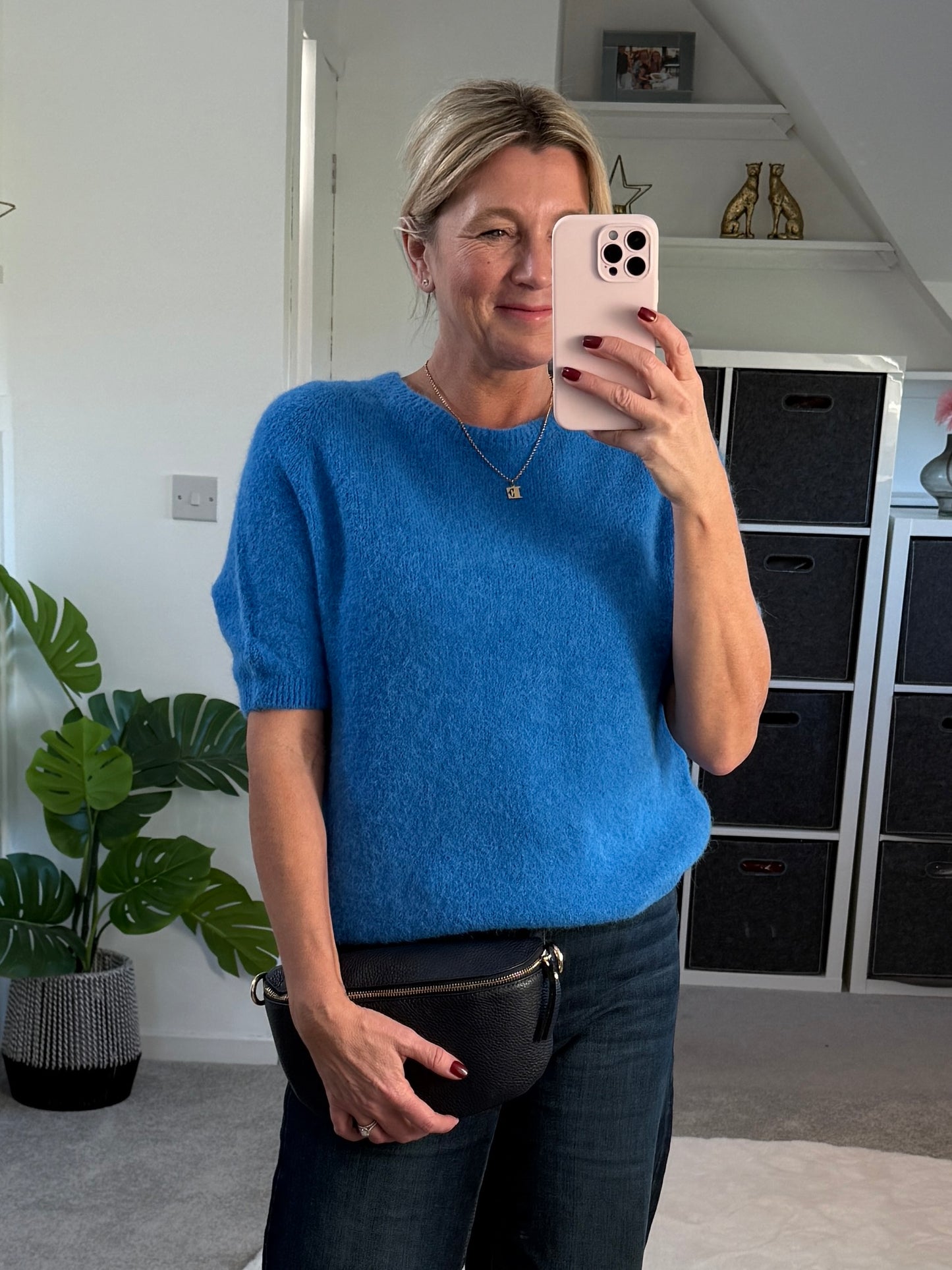 Oatmeal Fluffy S/S Jumper