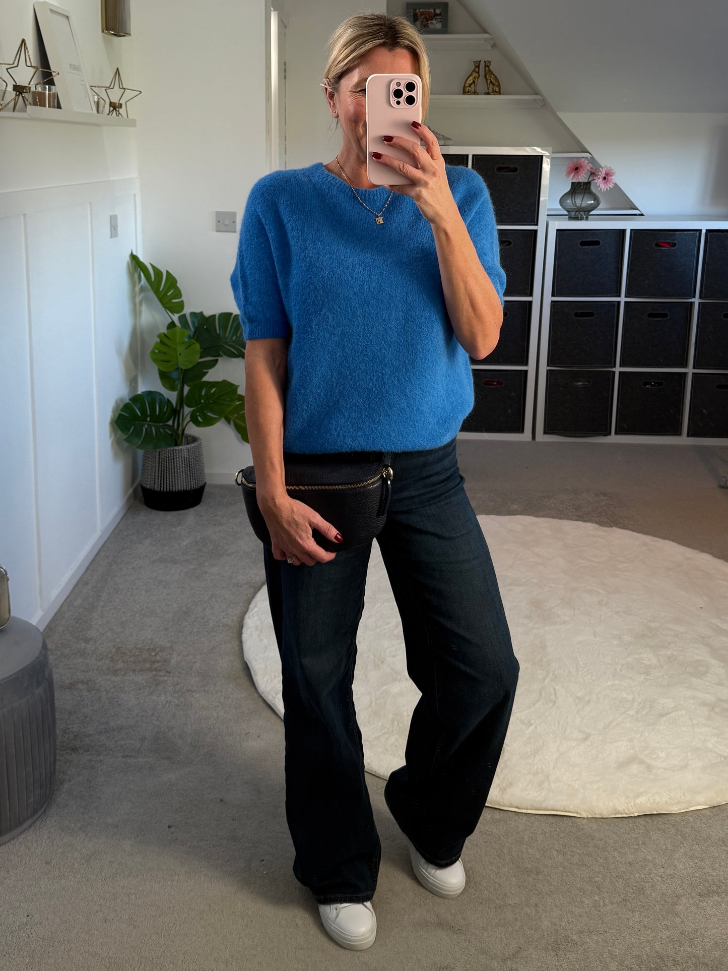 Cobalt Fluffy S/S Jumper