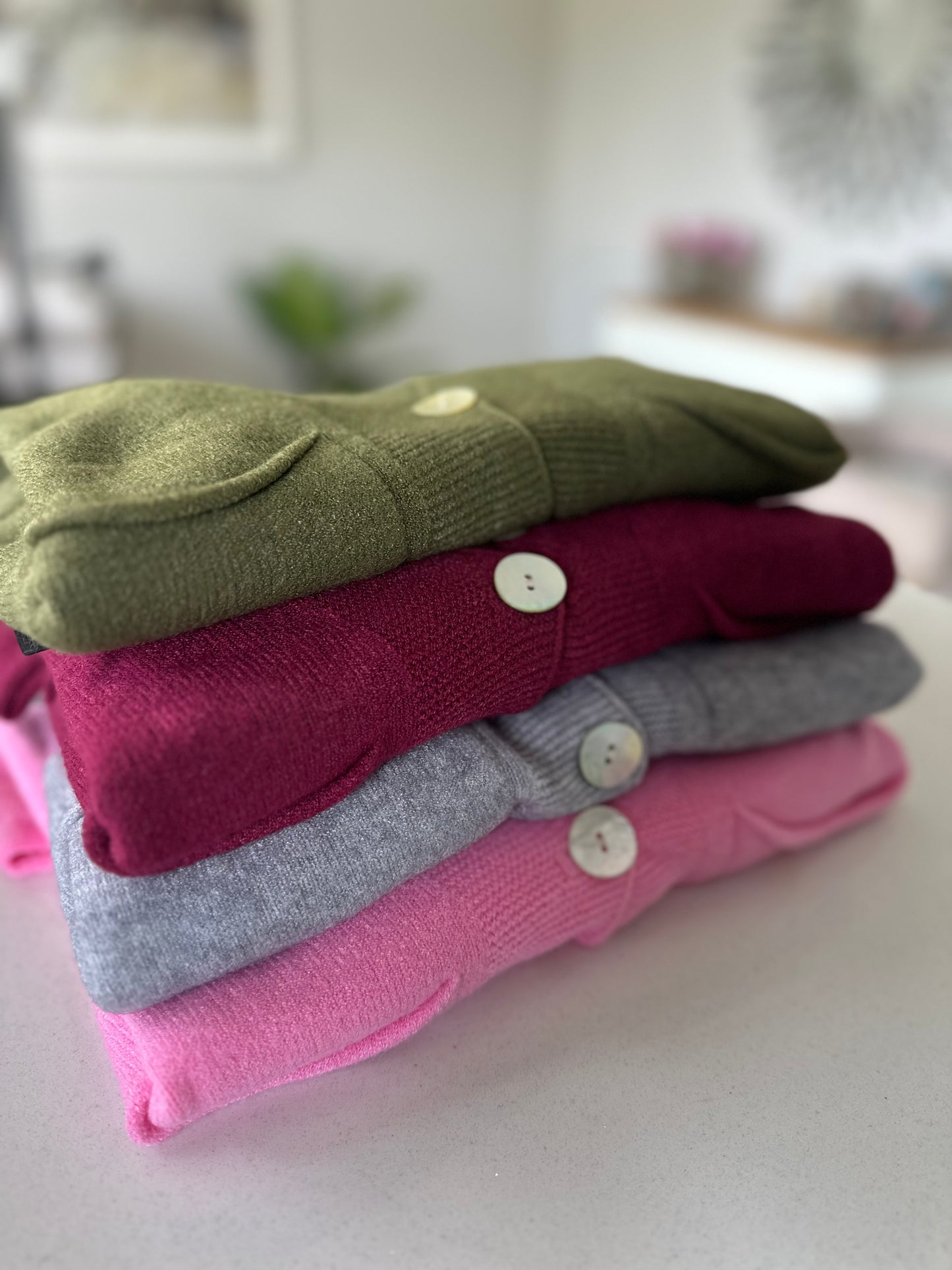 Burgundy 2 Button Cardigan