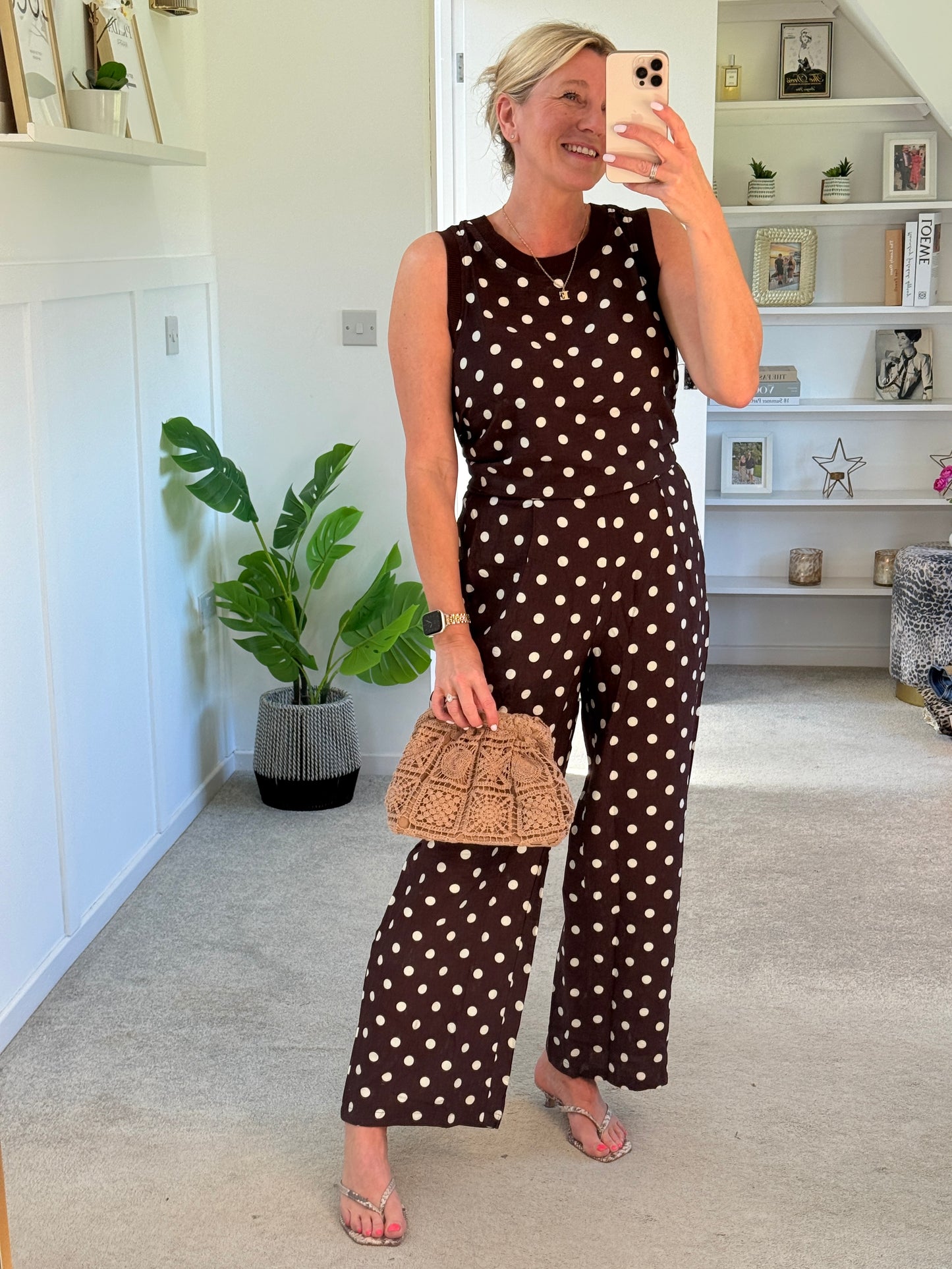 Red/White Polka Dot Wide Leg Trousers (Co-ord Avail)