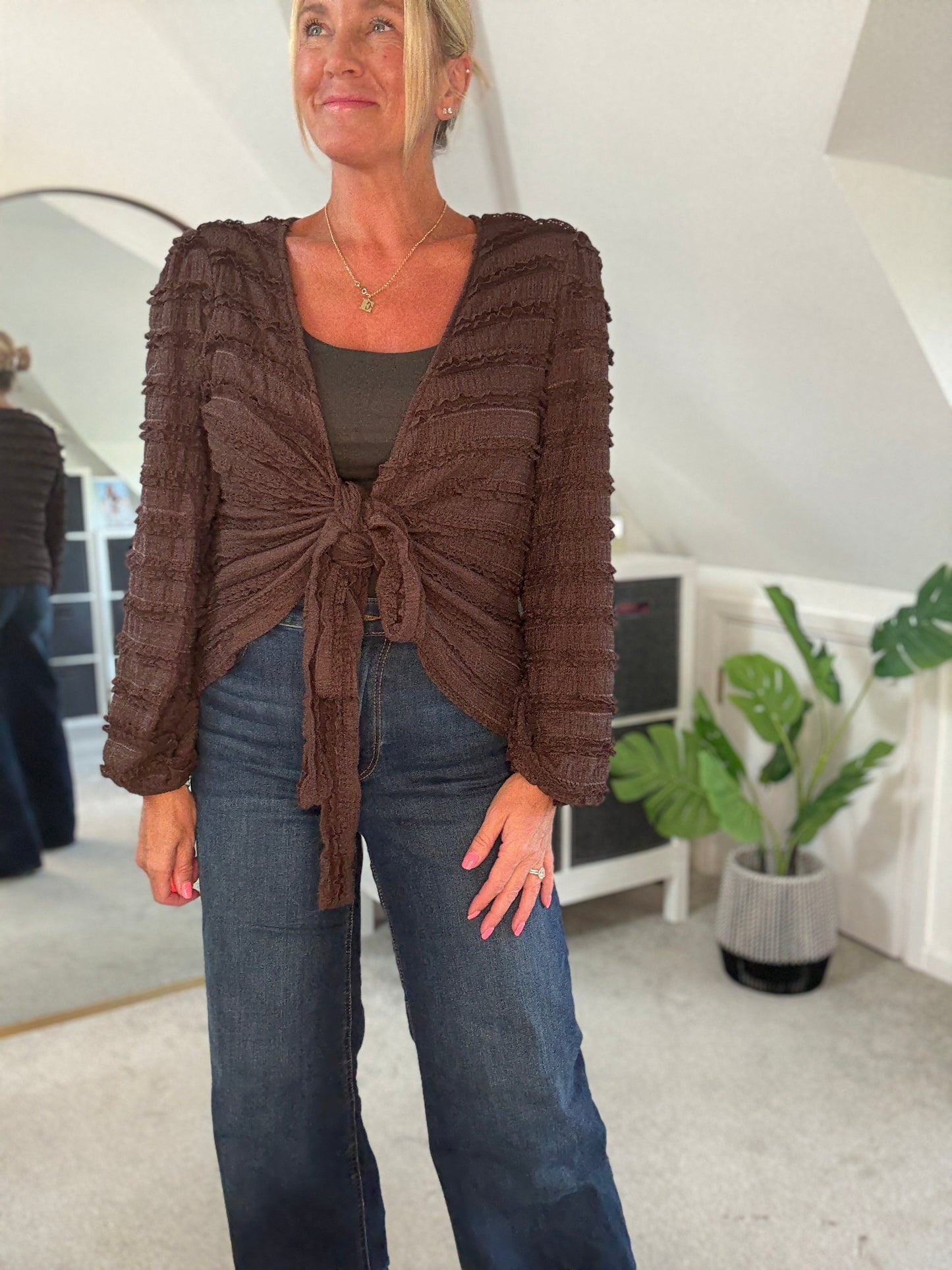 Pretty Ruffle Wrap Top