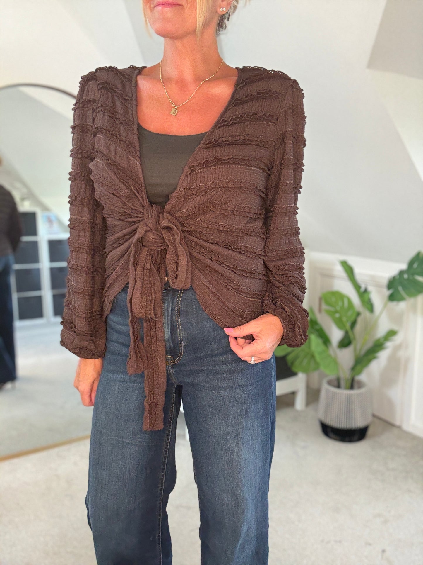 Pretty Ruffle Wrap Top