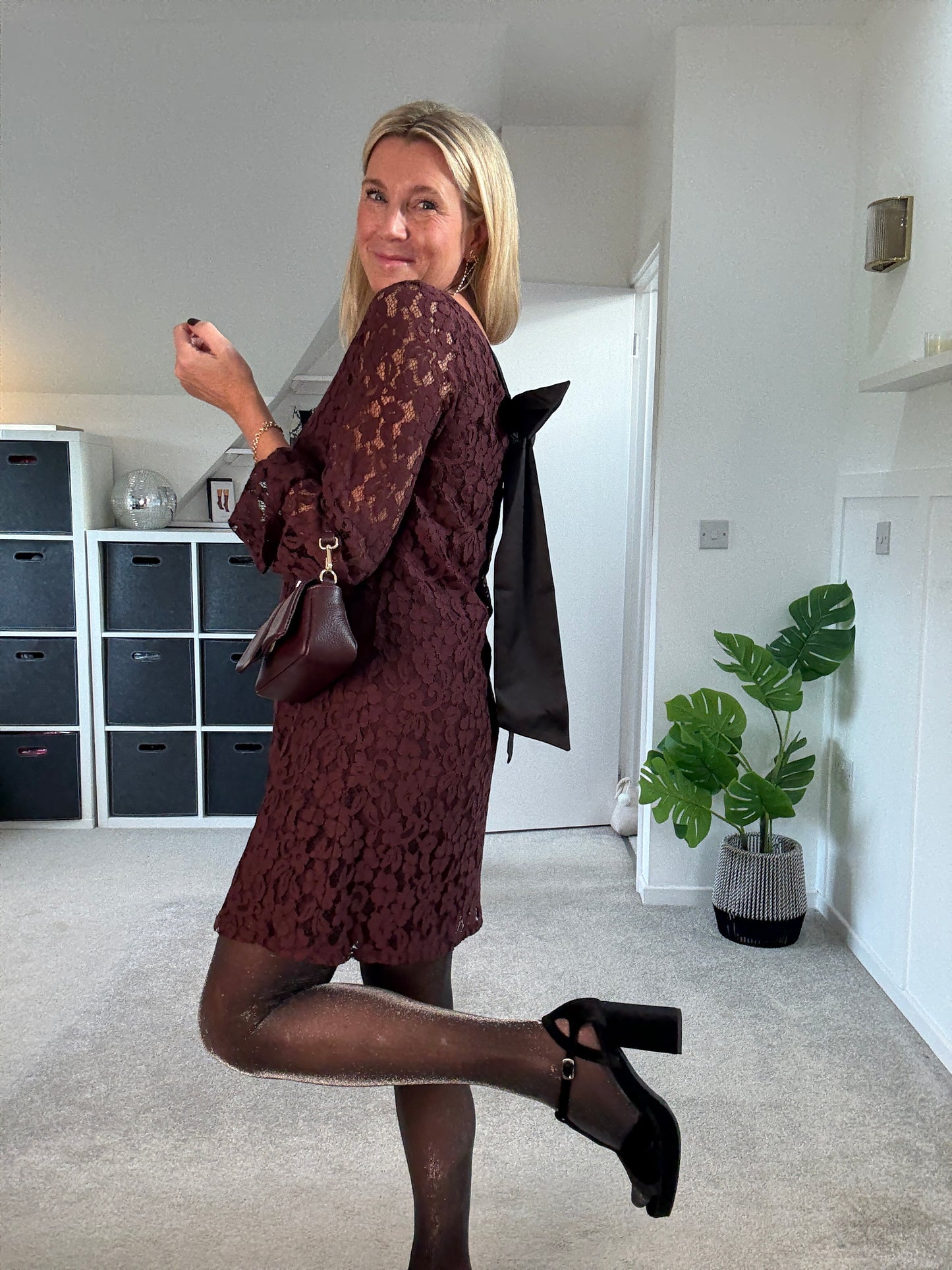 Uma Lace Bow Back Dress